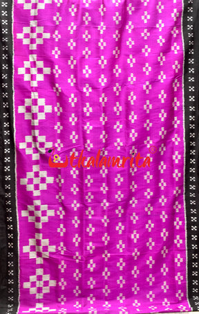 Pink Big Pasapali Khandua Silk Saree