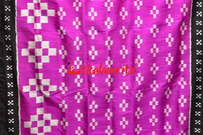 Pink Big Pasapali Khandua Silk Saree