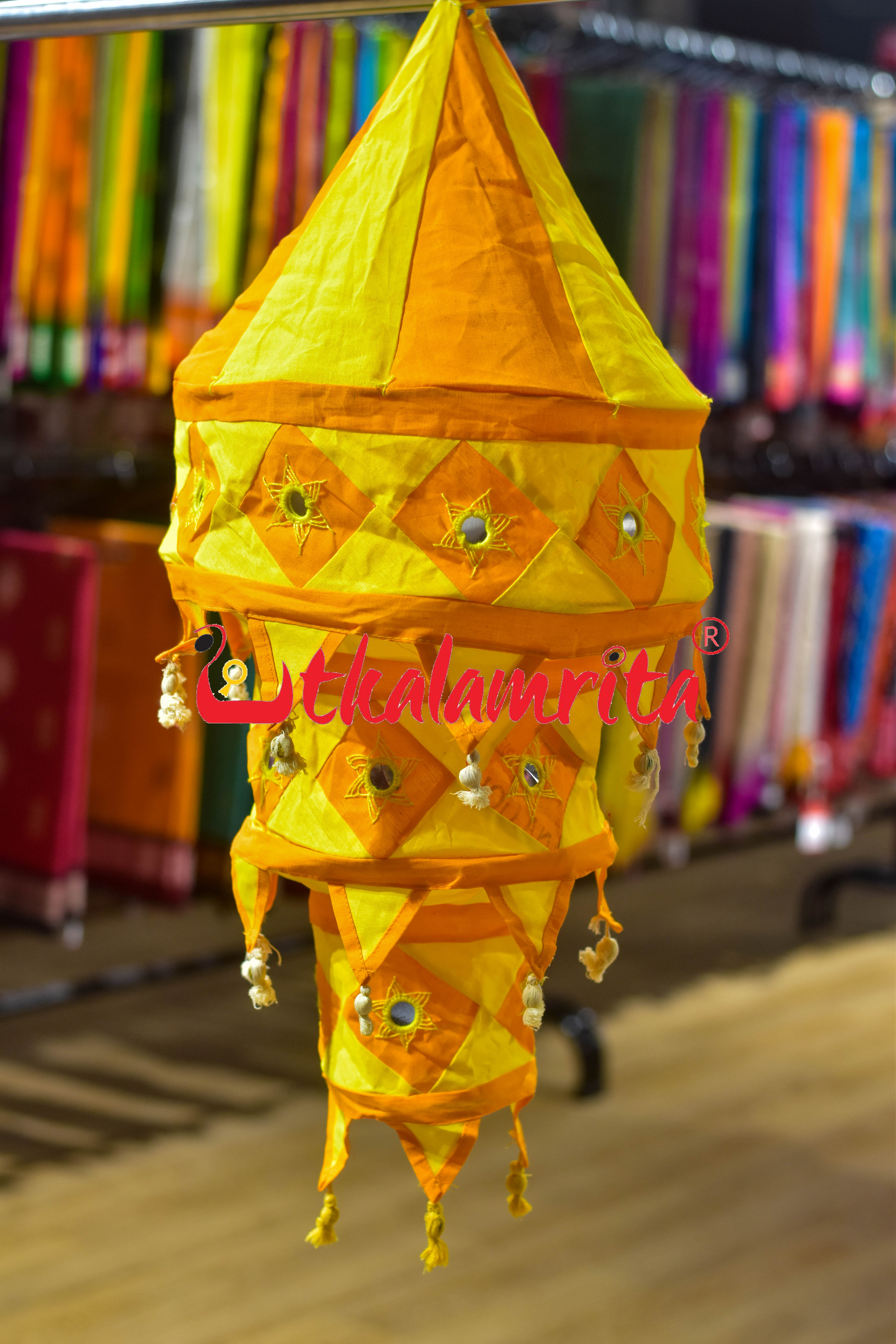 Yellow Orange Special 3-Step Round Lampshade