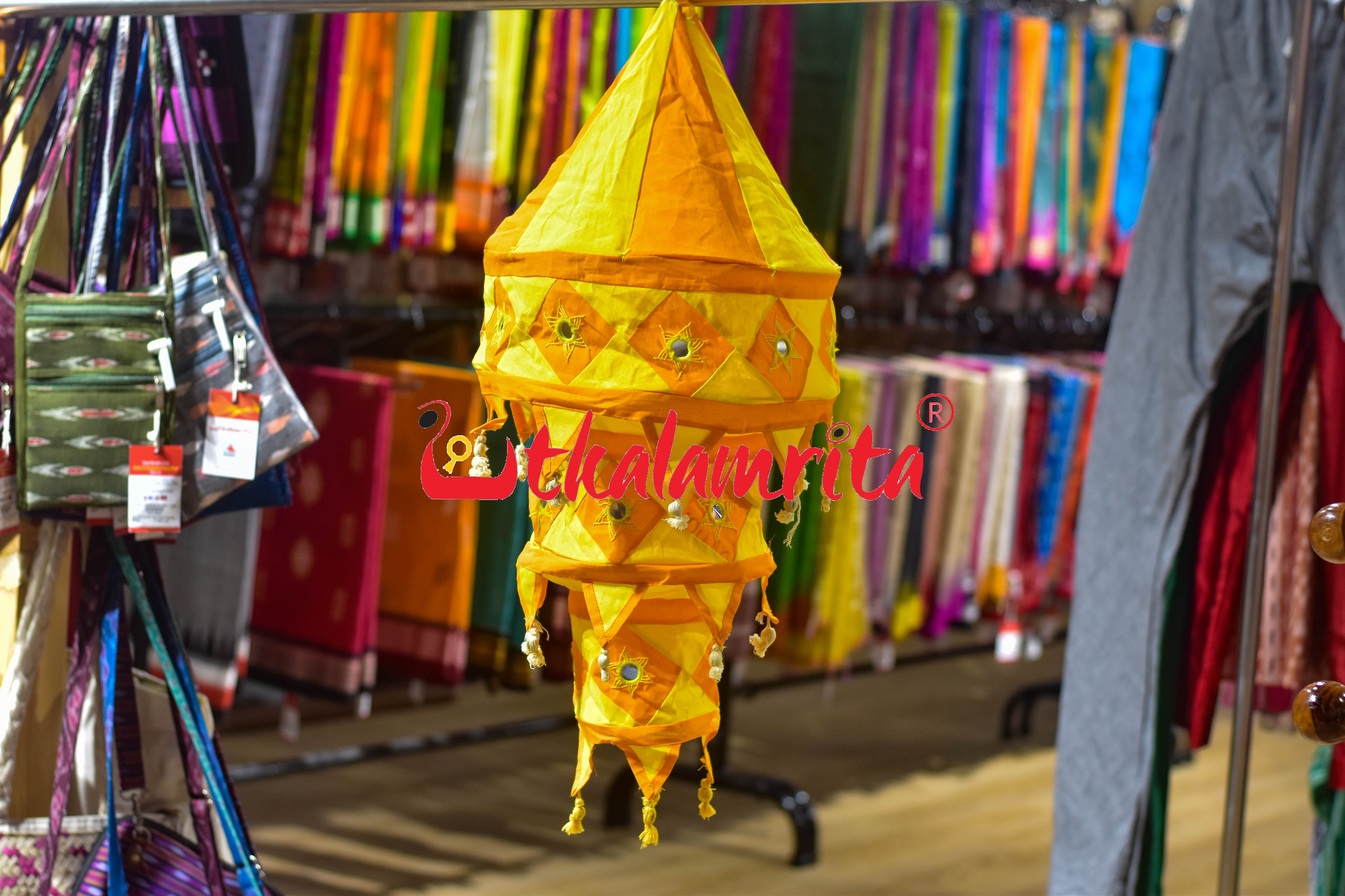 Yellow Orange Special 3-Step Round Lampshade