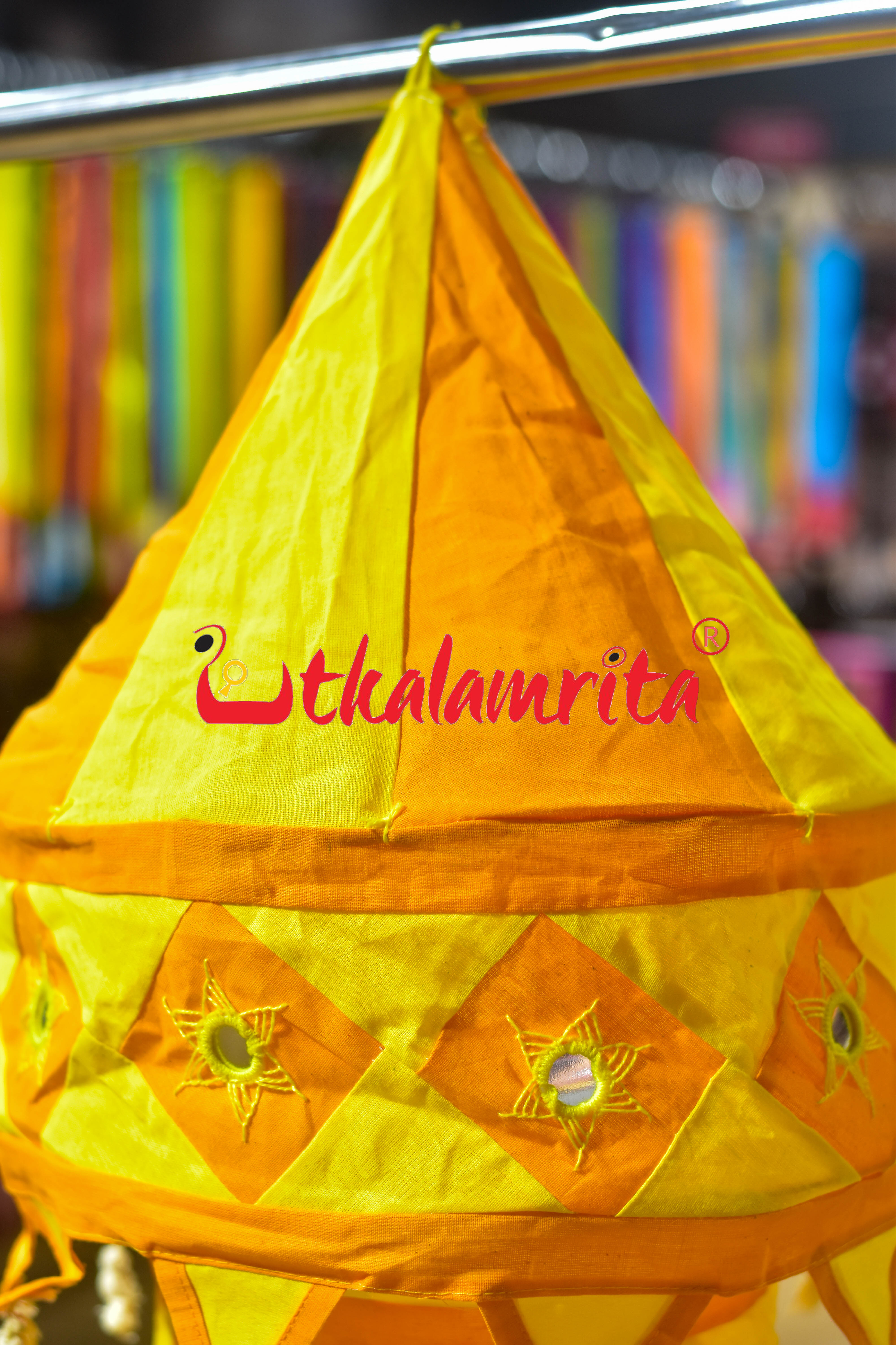 Yellow Orange Special 3-Step Round Lampshade