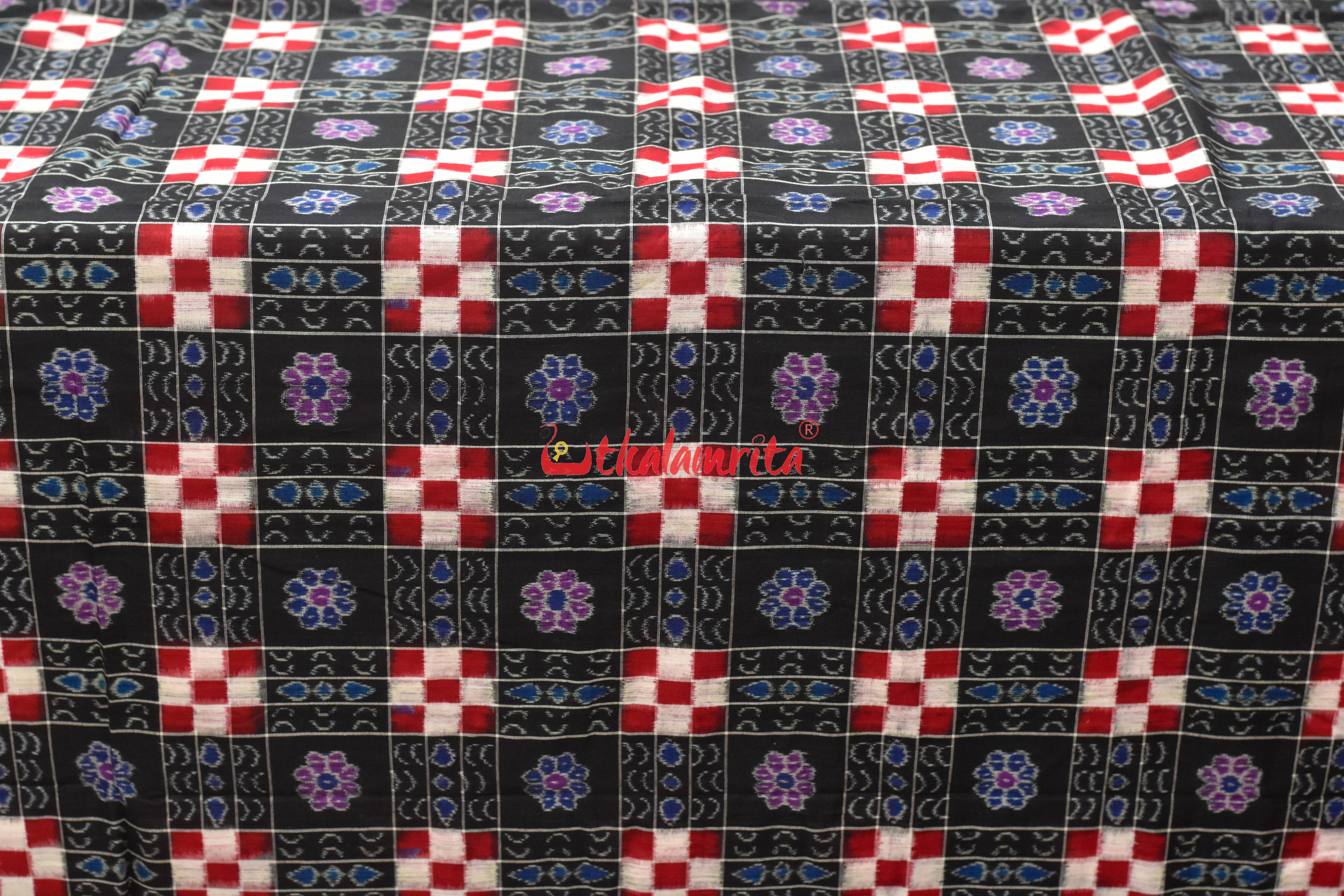 Black Flower Kothi Pasapali Cotton (Fabric)