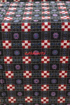 Black Flower Kothi Pasapali Cotton (Fabric)