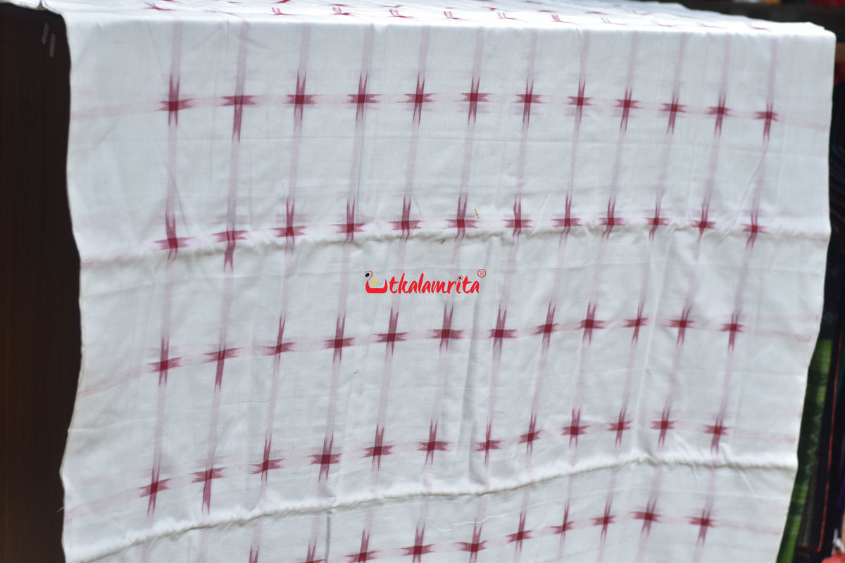 White with Red Star Cotton (Fabric)