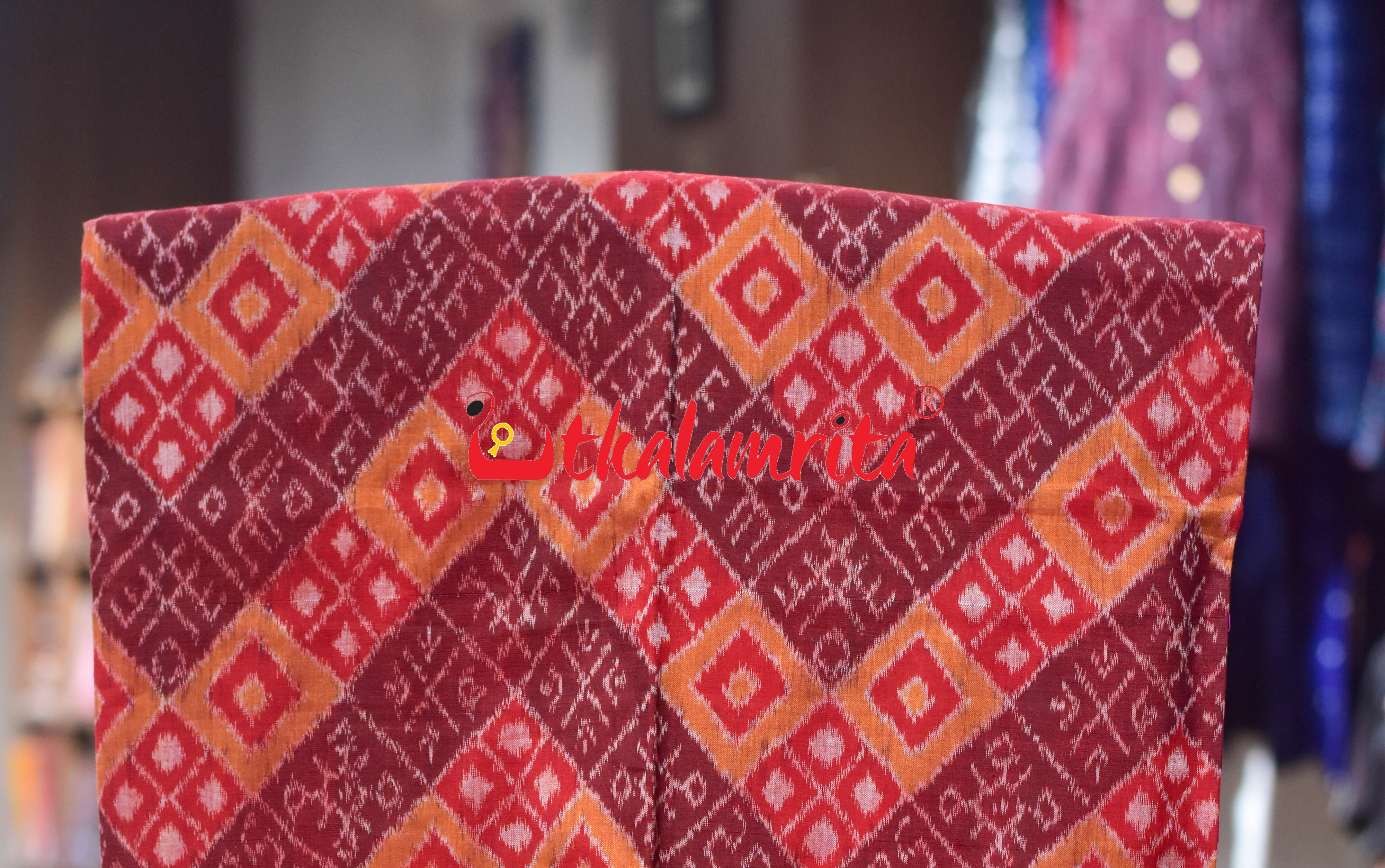 Rust Diamond Body Cotton Dress Set