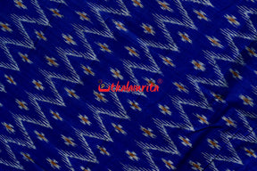 Borderless Zigzag Flower Khandua Cotton Saree