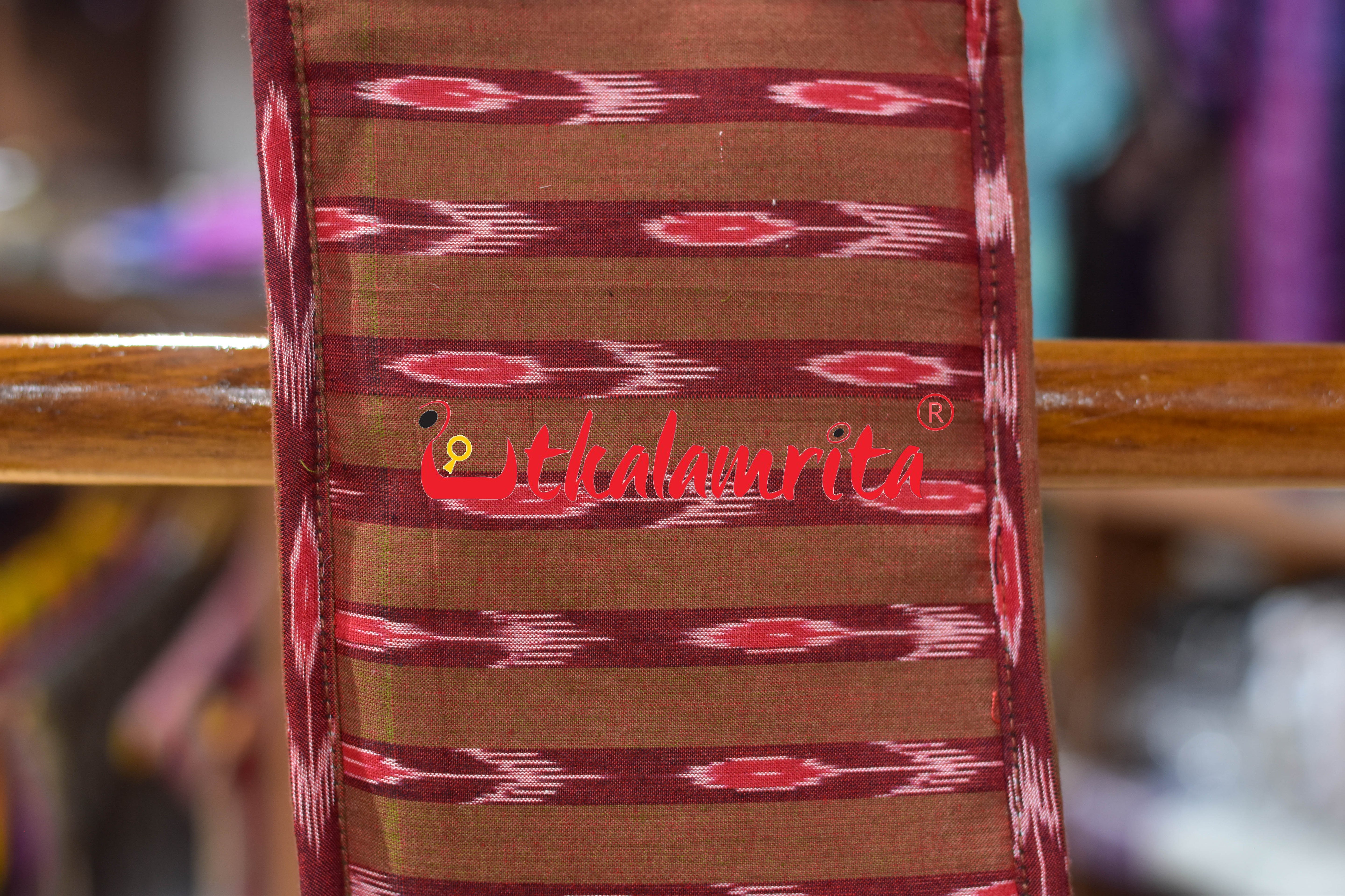 Rust with Red Stripes Labanga Bandha Mobile Sling Bag