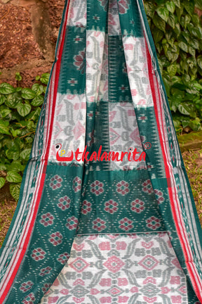 Box Computer Green Khandua Cotton Saree