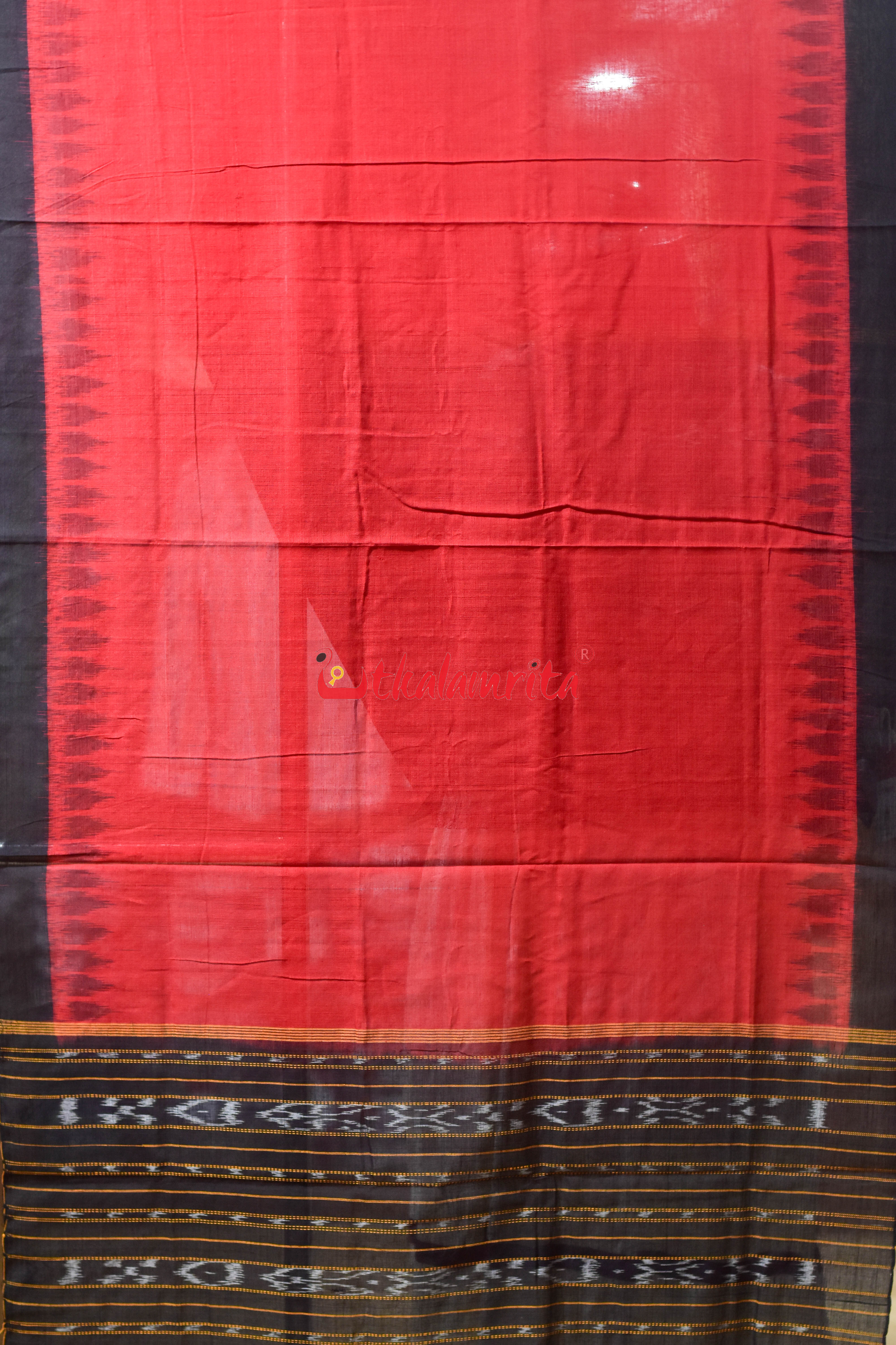 Red Black Khandua Cotton (Dupatta)