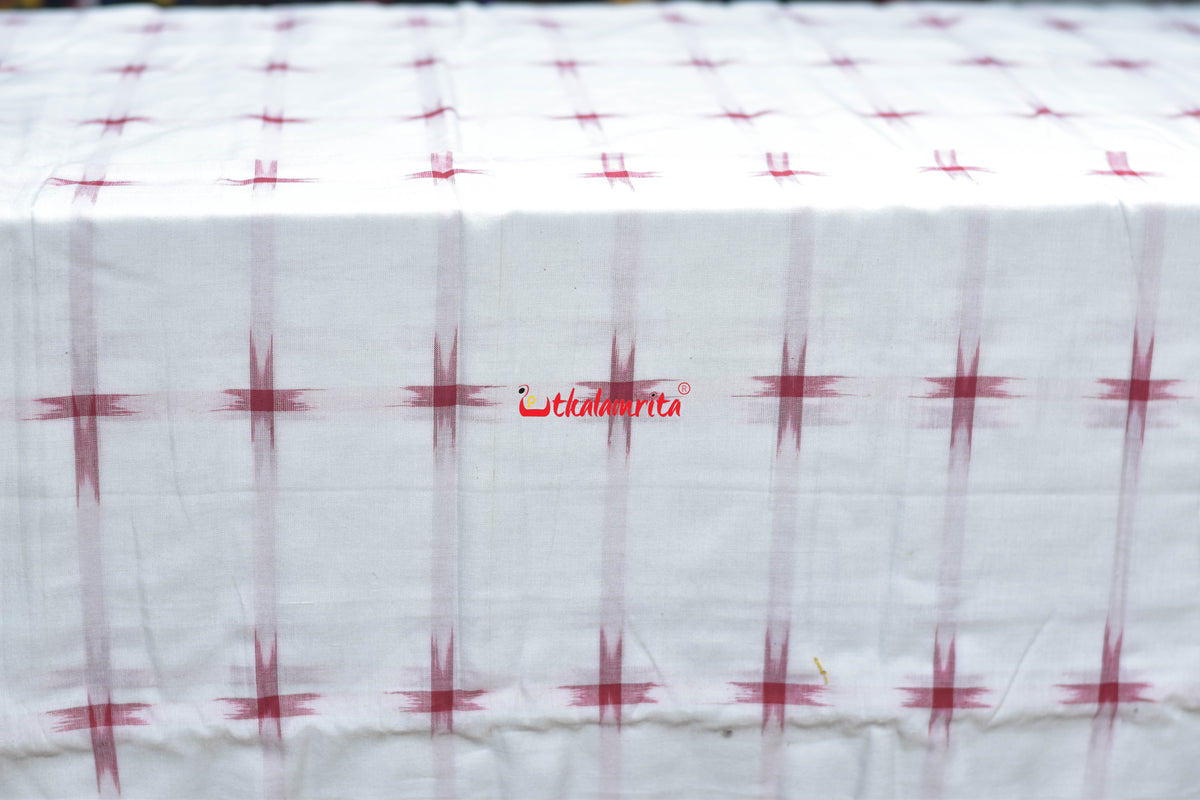 White with Red Star Cotton (Fabric)