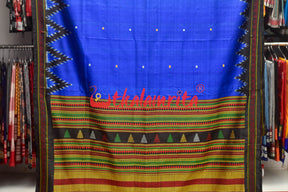 Electric Blue Dongria Silk Saree