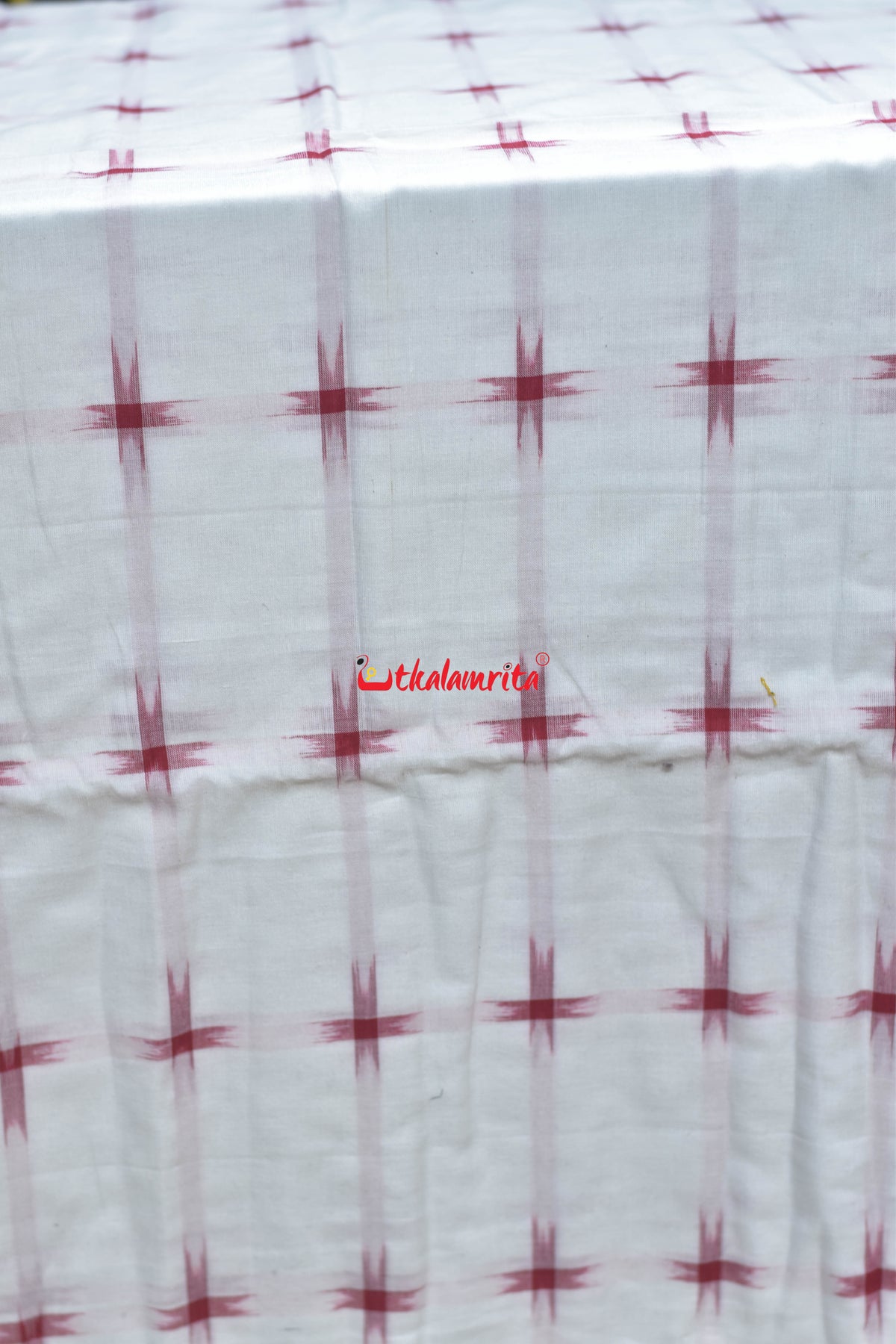 White with Red Star Cotton (Fabric)