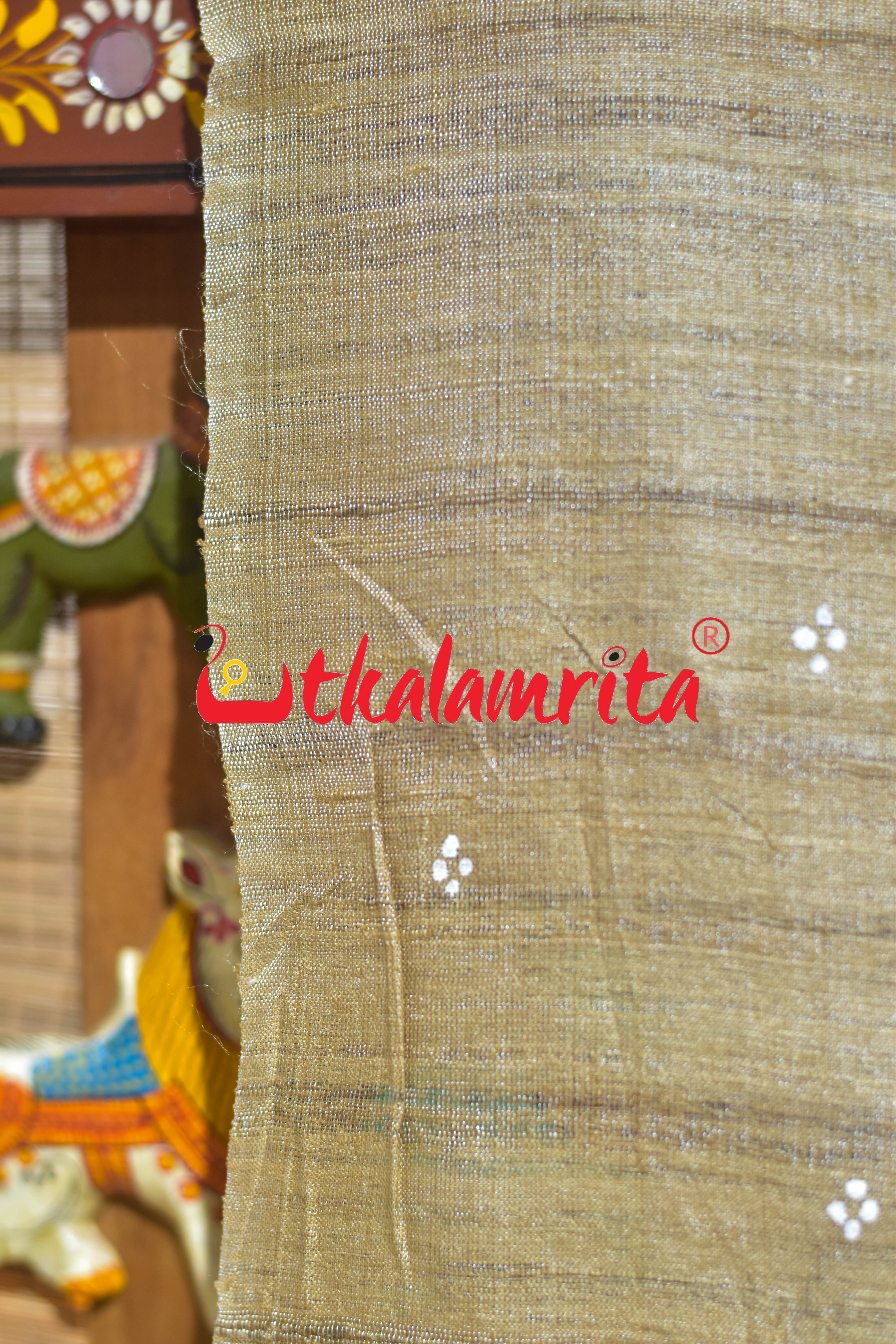 Raja Theme Plain Pattachitra Tussar (Dupatta)