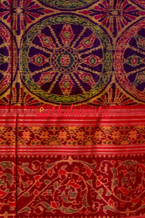 Konark Chakra Double Machha Dhadi Sambalpuri Cotton Saree