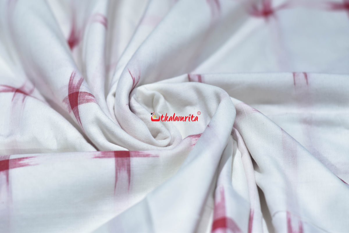 White with Red Star Cotton (Fabric)
