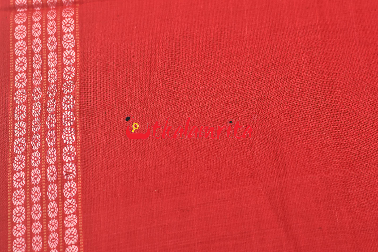 Red 4 Lines Rudraksha Border (Fabric)