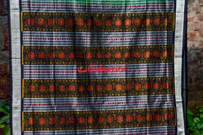Mayura Green Sambalpuri Silk Saree