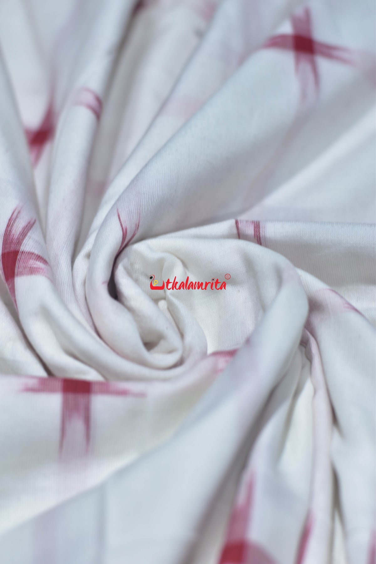 White with Red Star Cotton (Fabric)