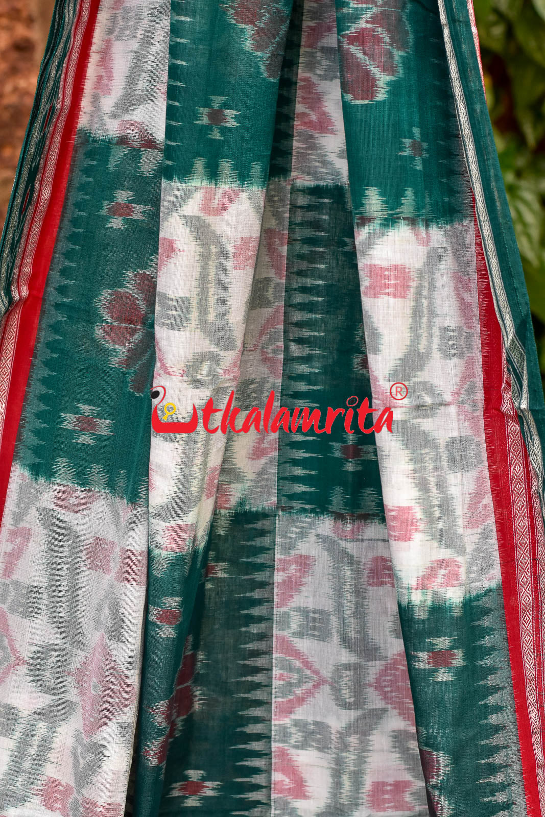 Box Computer Green Khandua Cotton Saree