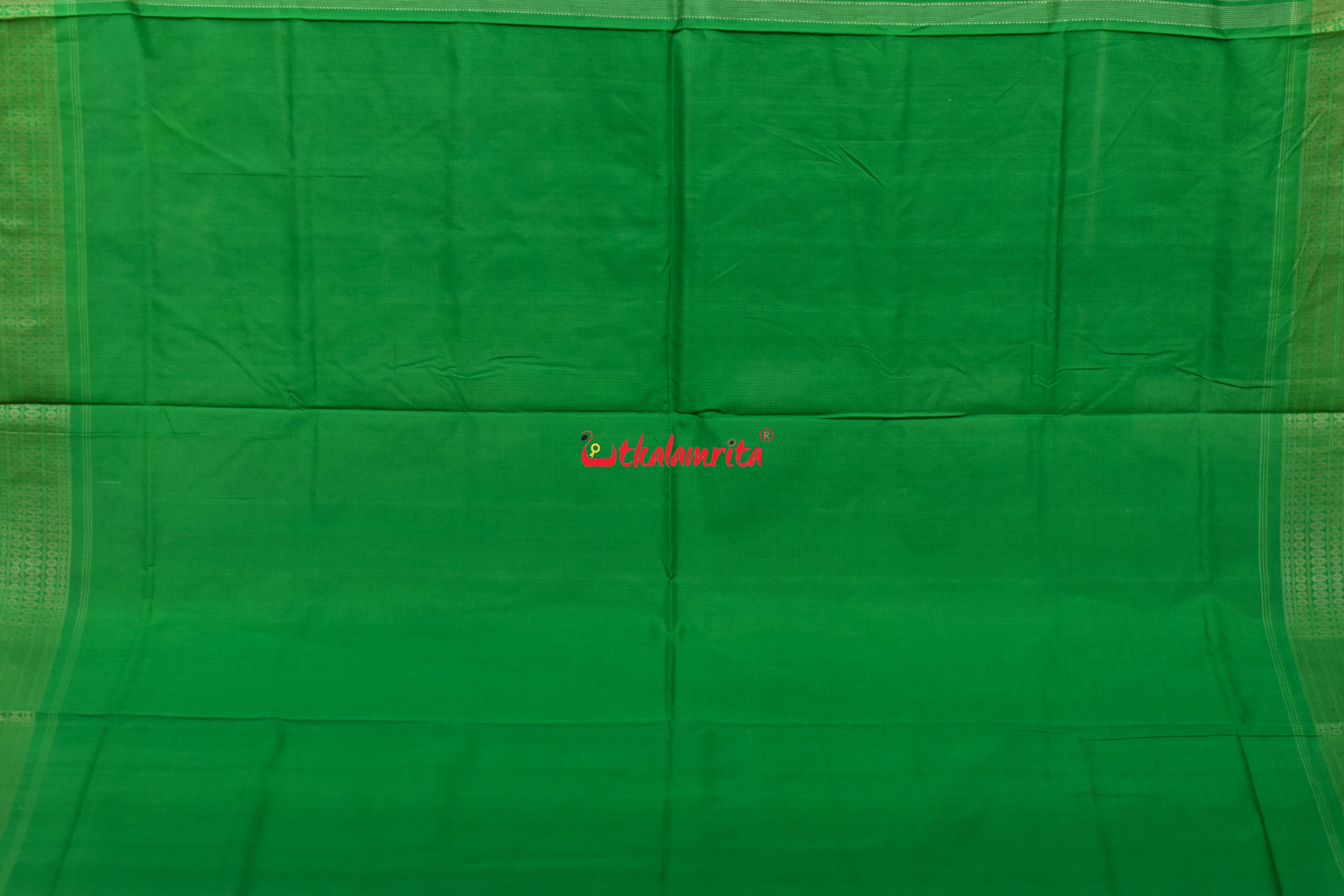 Black Green Chadhei Bana Sambalpuri Cotton Saree