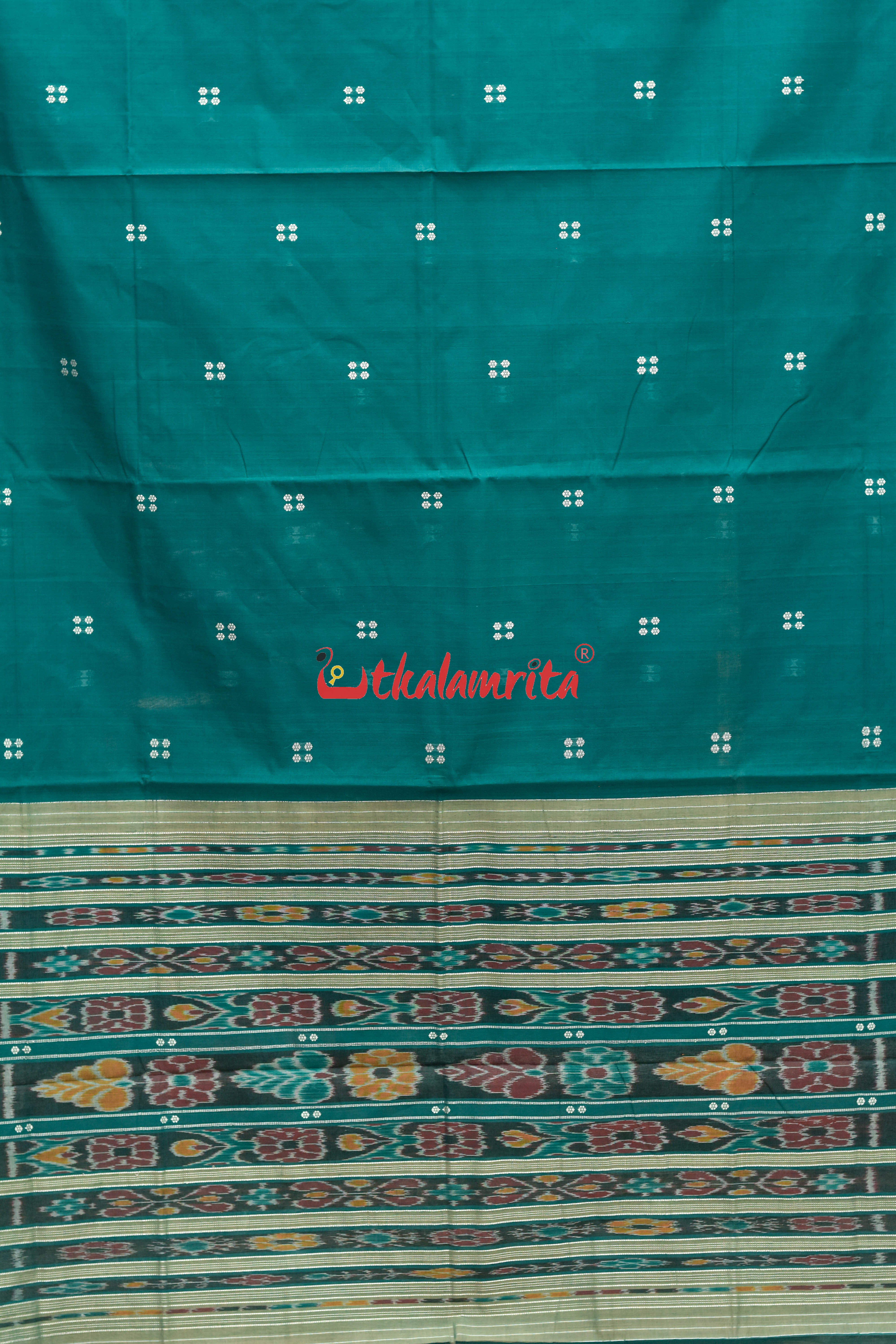 Forest with Light Green Pittala Single Cotton Saree