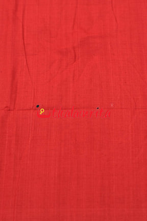 Red 4 Lines Rudraksha Border (Fabric)