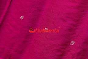 Plain Kumbha Magenta Blue Sambalpuri Silk