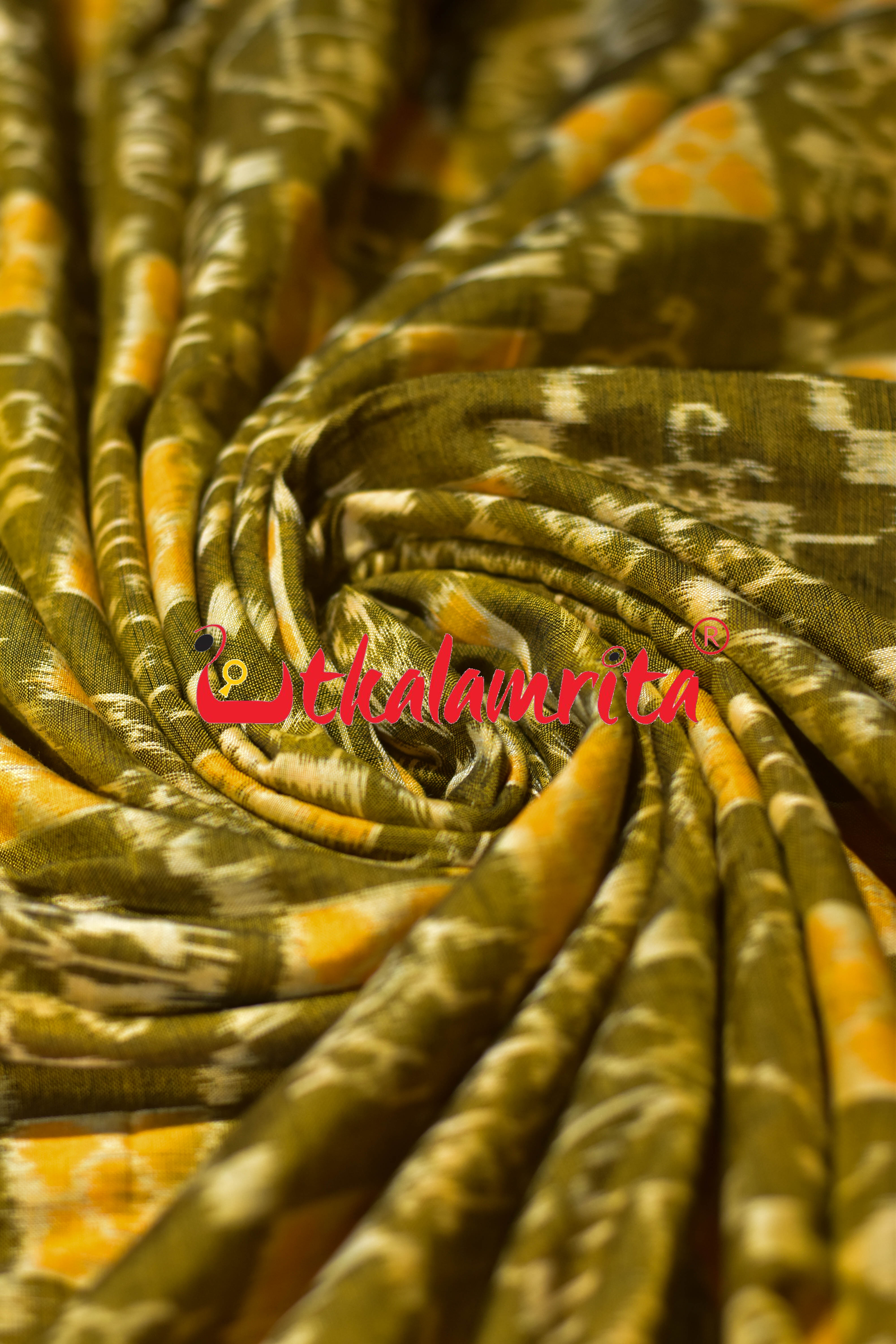 Mustard Yellow Tribal Culture Sambalpuri Cotton (Fabric)