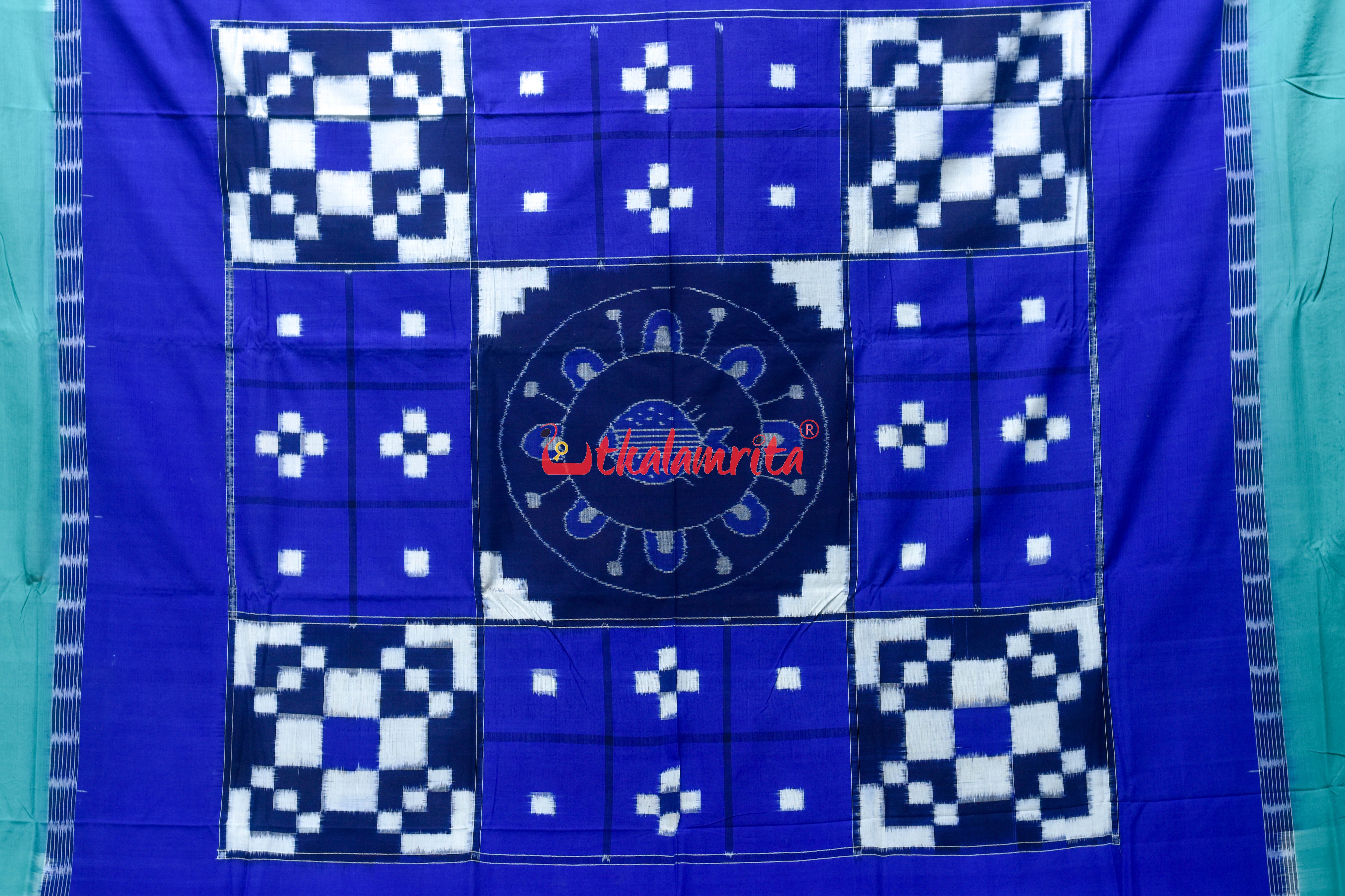 Blue Single Pasapali Cotton (Double Bedsheet)