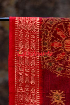 Konark Chakra Double Machha Dhadi Sambalpuri Cotton Saree