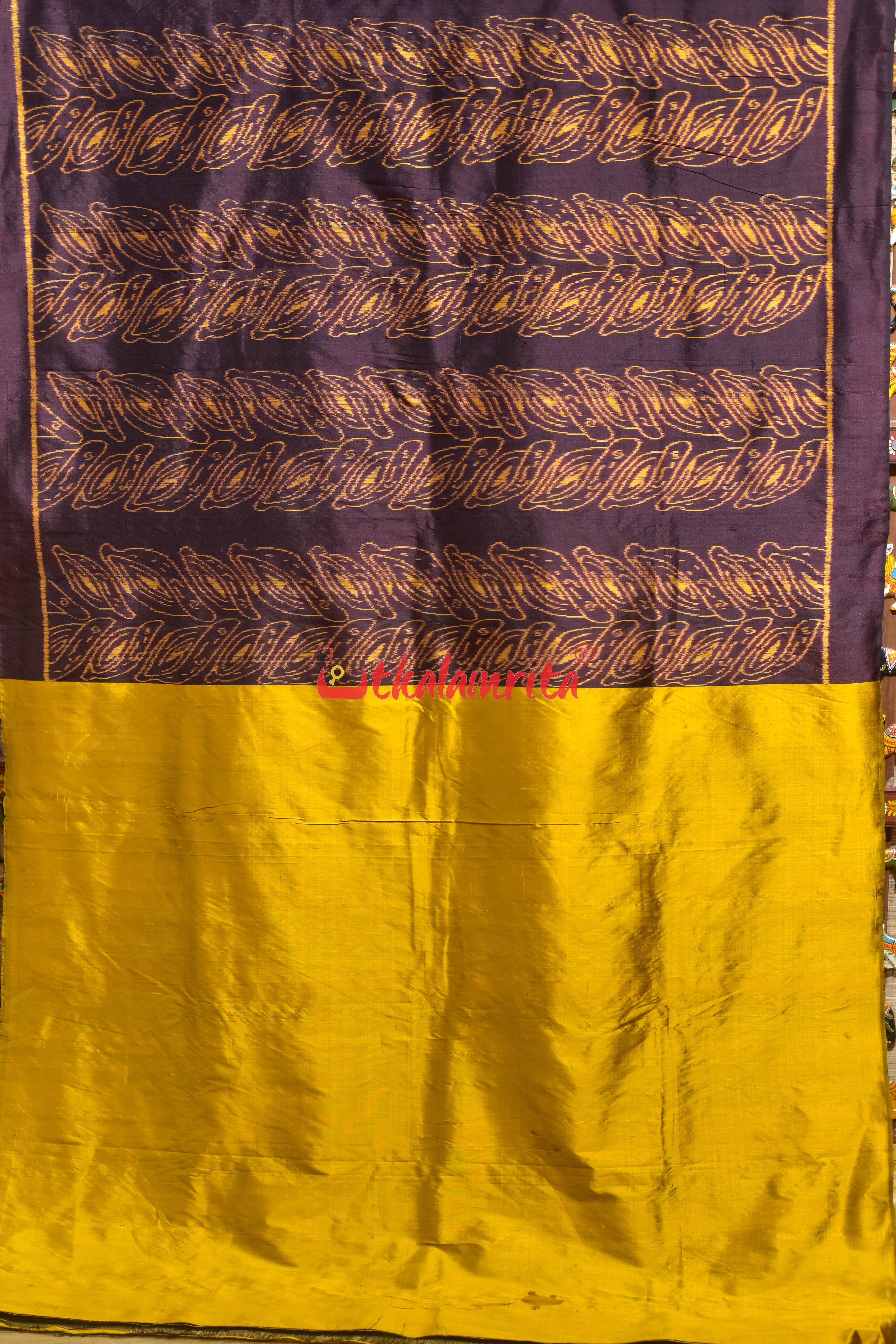 Coffee Khaja Khandua Silk Saree