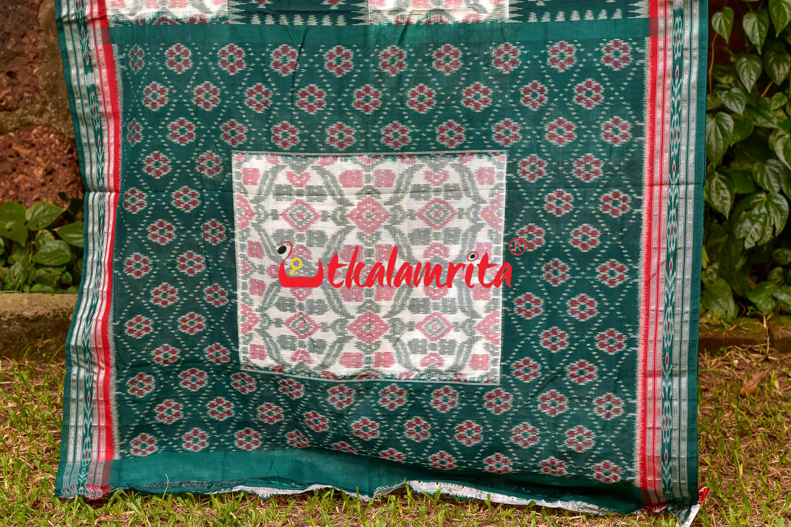 Box Computer Green Khandua Cotton Saree