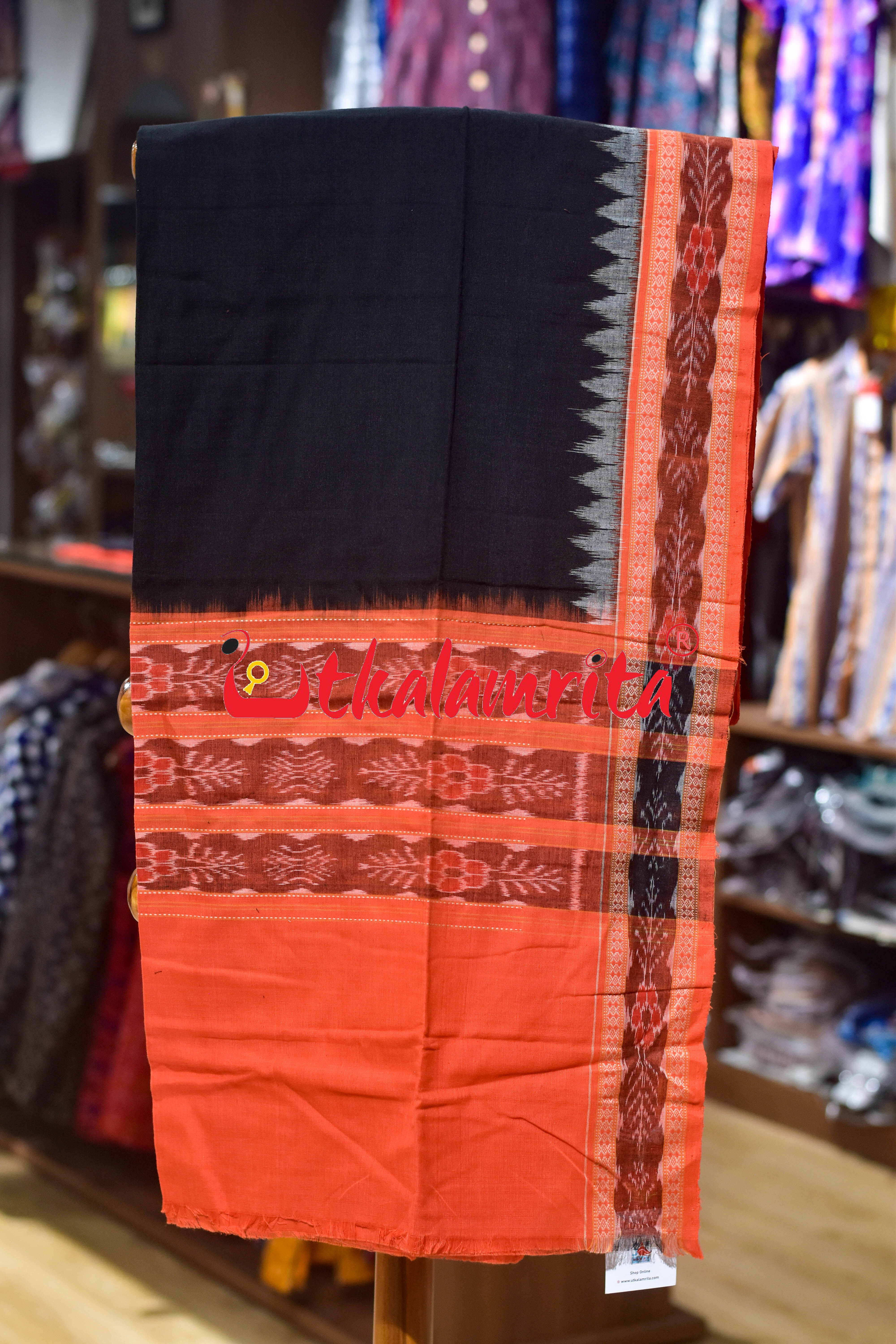 Orange Flower Taranga Sambalpuri Cotton Dress Set