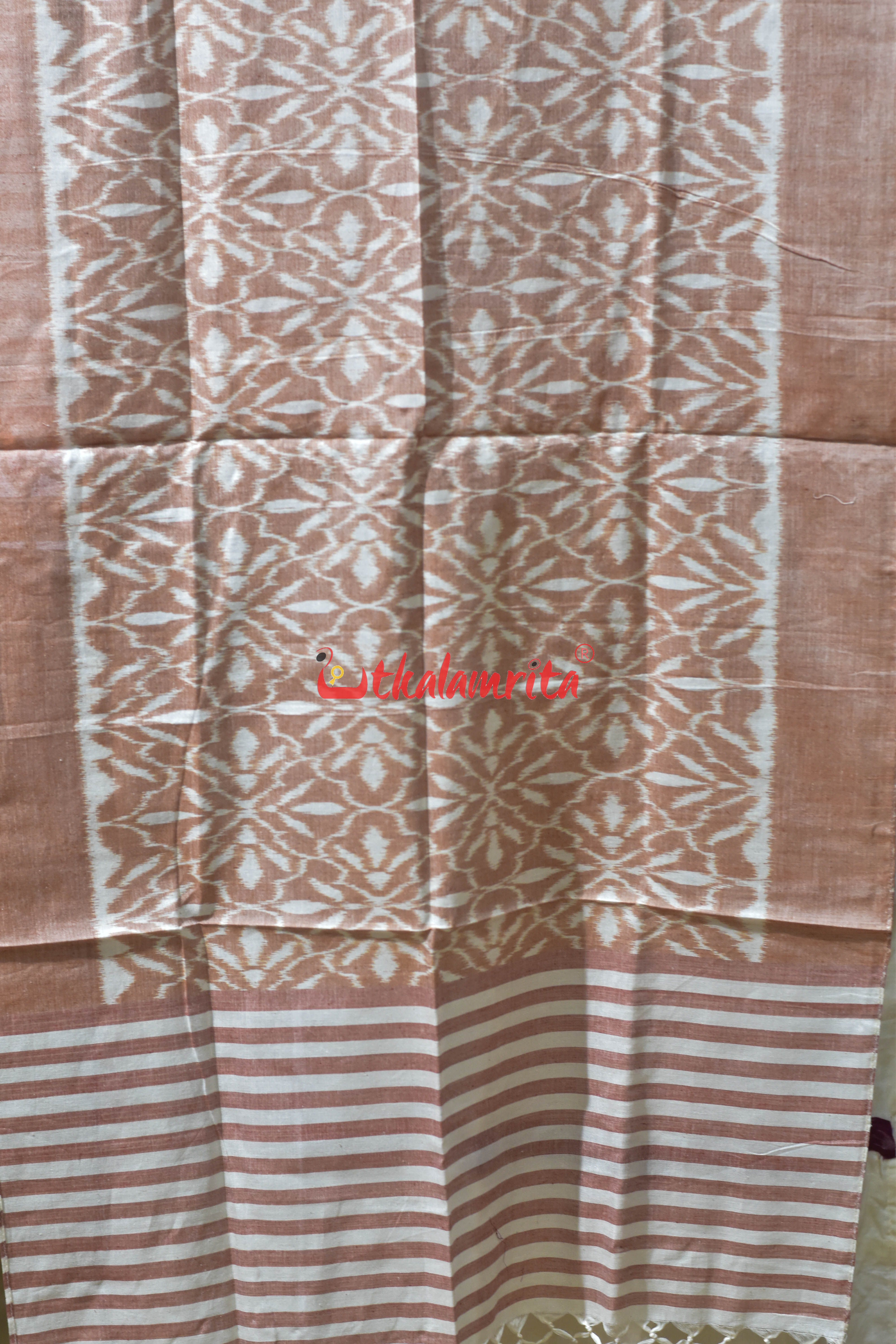 Peach Phulaphuliya Khandua Cotton Stole