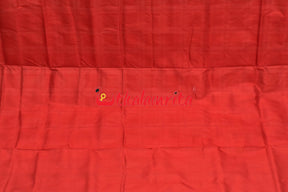 Mini Aswini White Red Sambalpuri Silk Saree