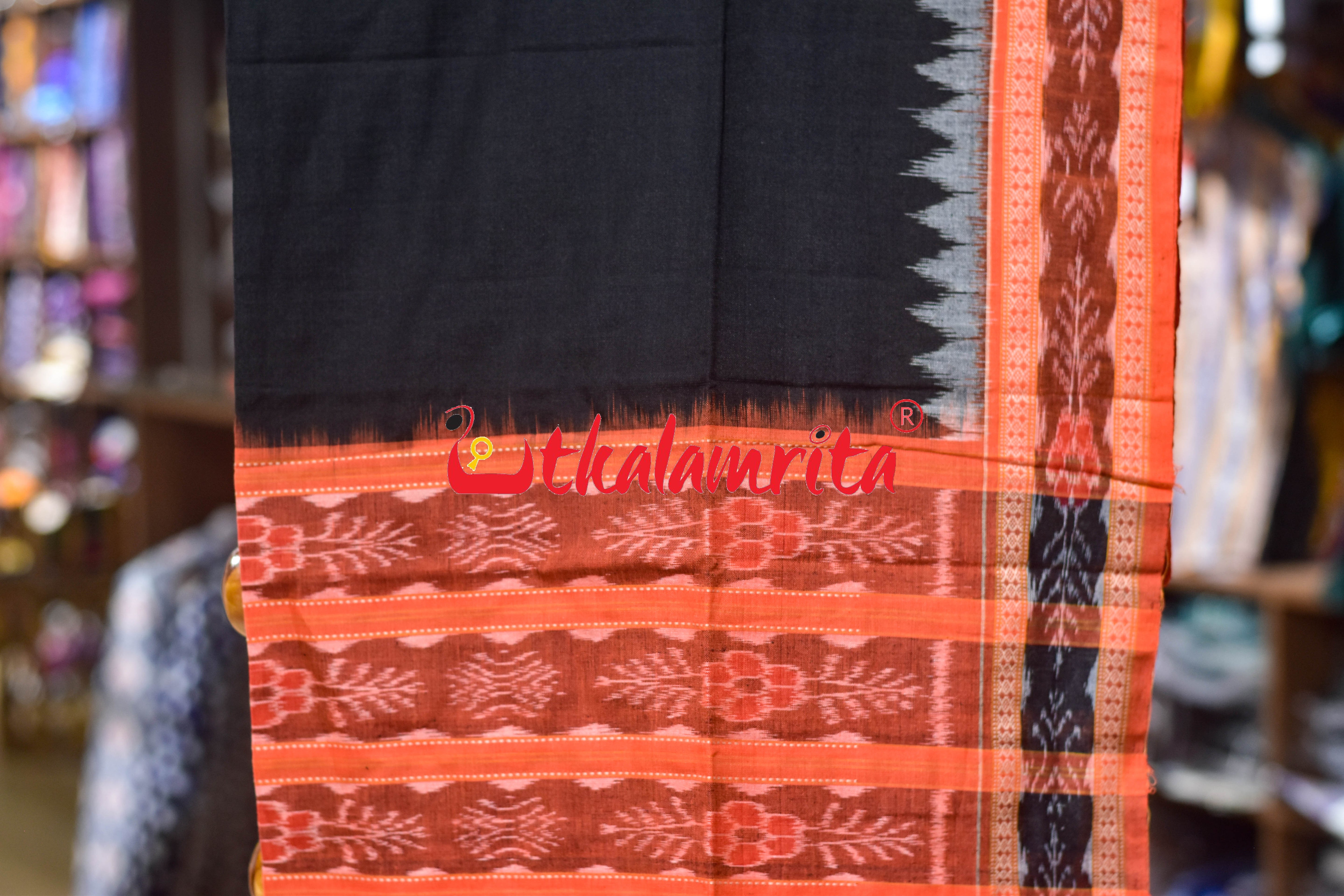 Orange Flower Taranga Sambalpuri Cotton Dress Set