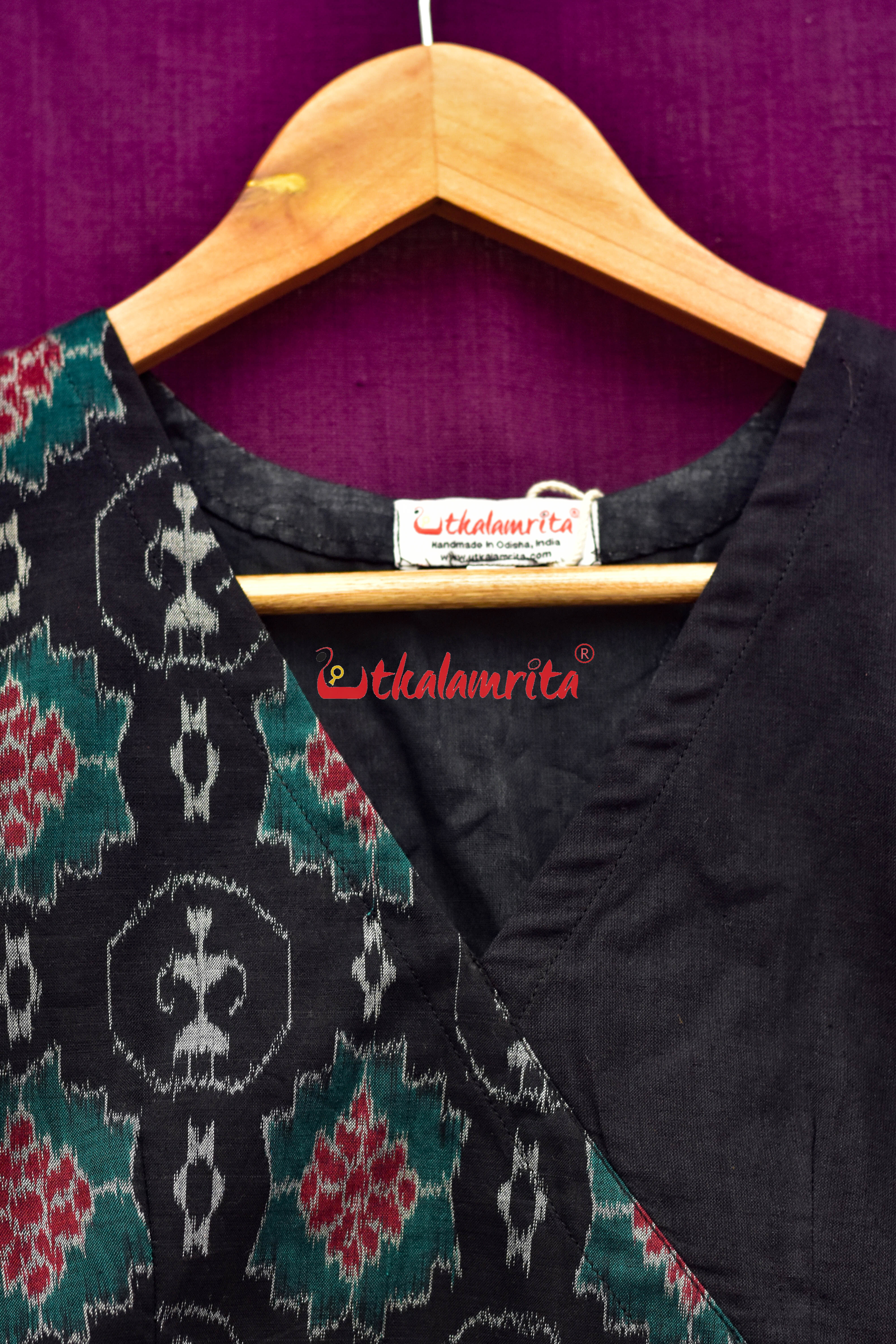 Black Tribals Angrakha Designer (Blouse)
