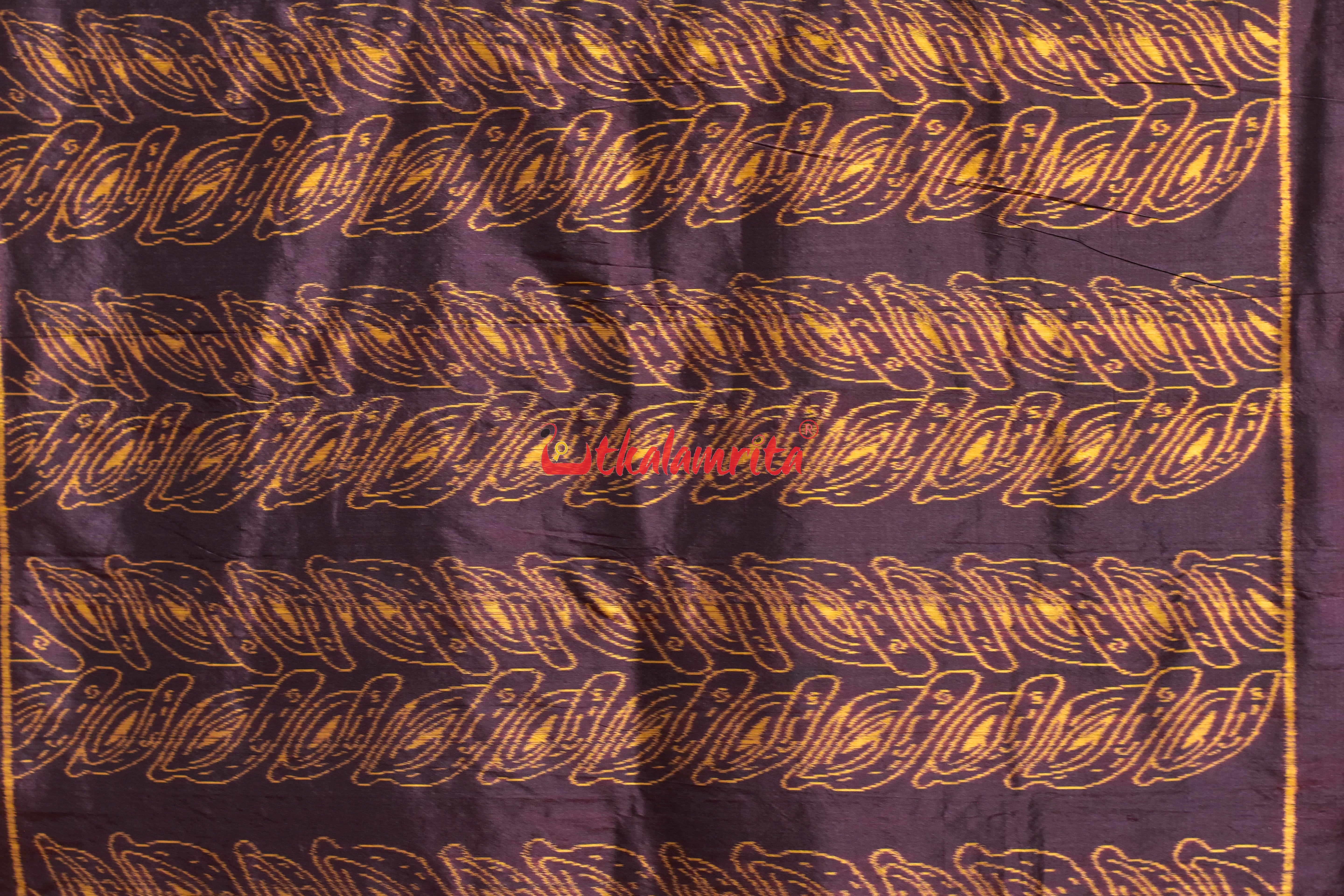 Coffee Khaja Khandua Silk Saree
