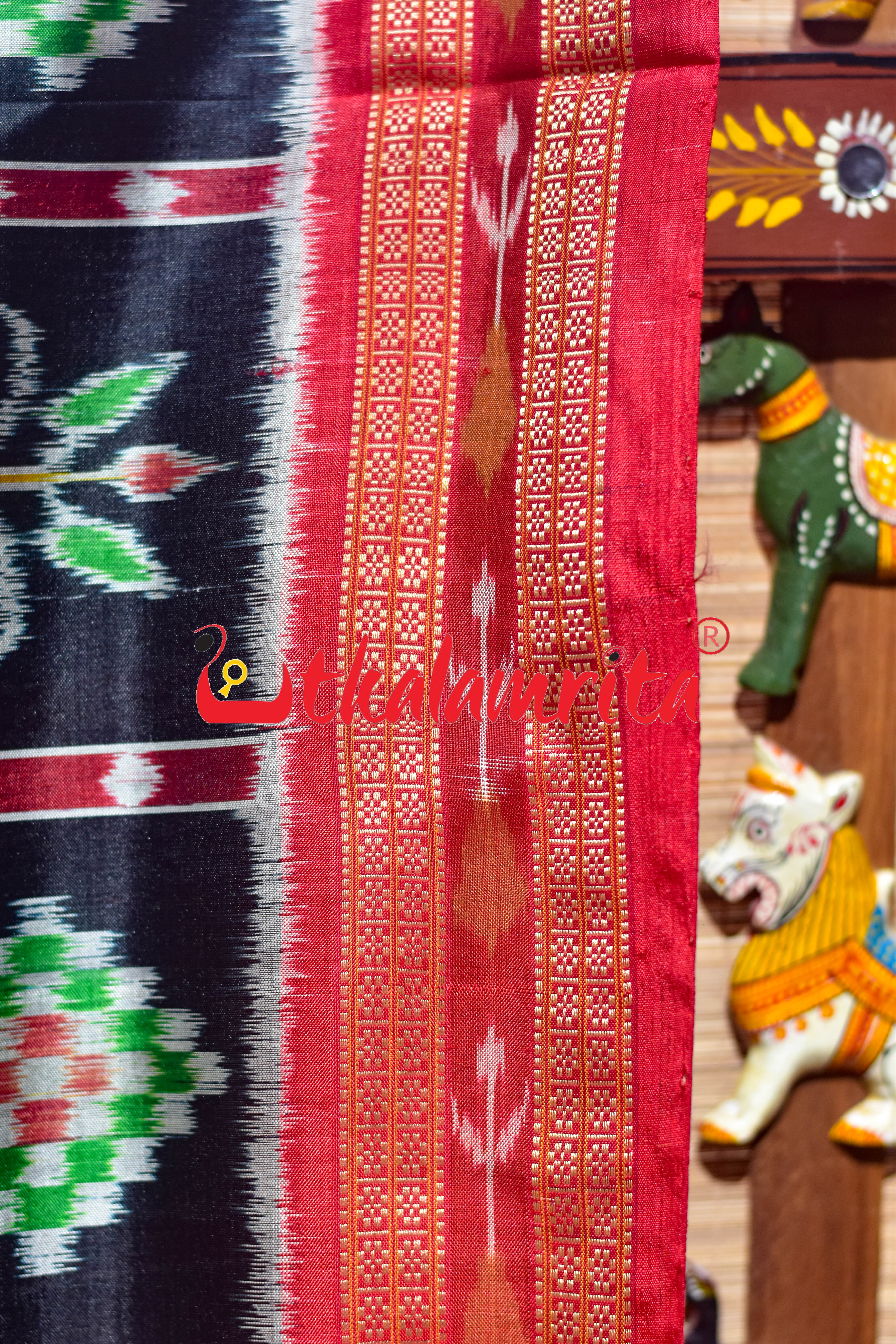 Black Dots Nabakothi Silk Saree