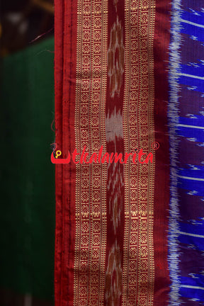 Royal Elephants And Lions Khandua Silk Saree