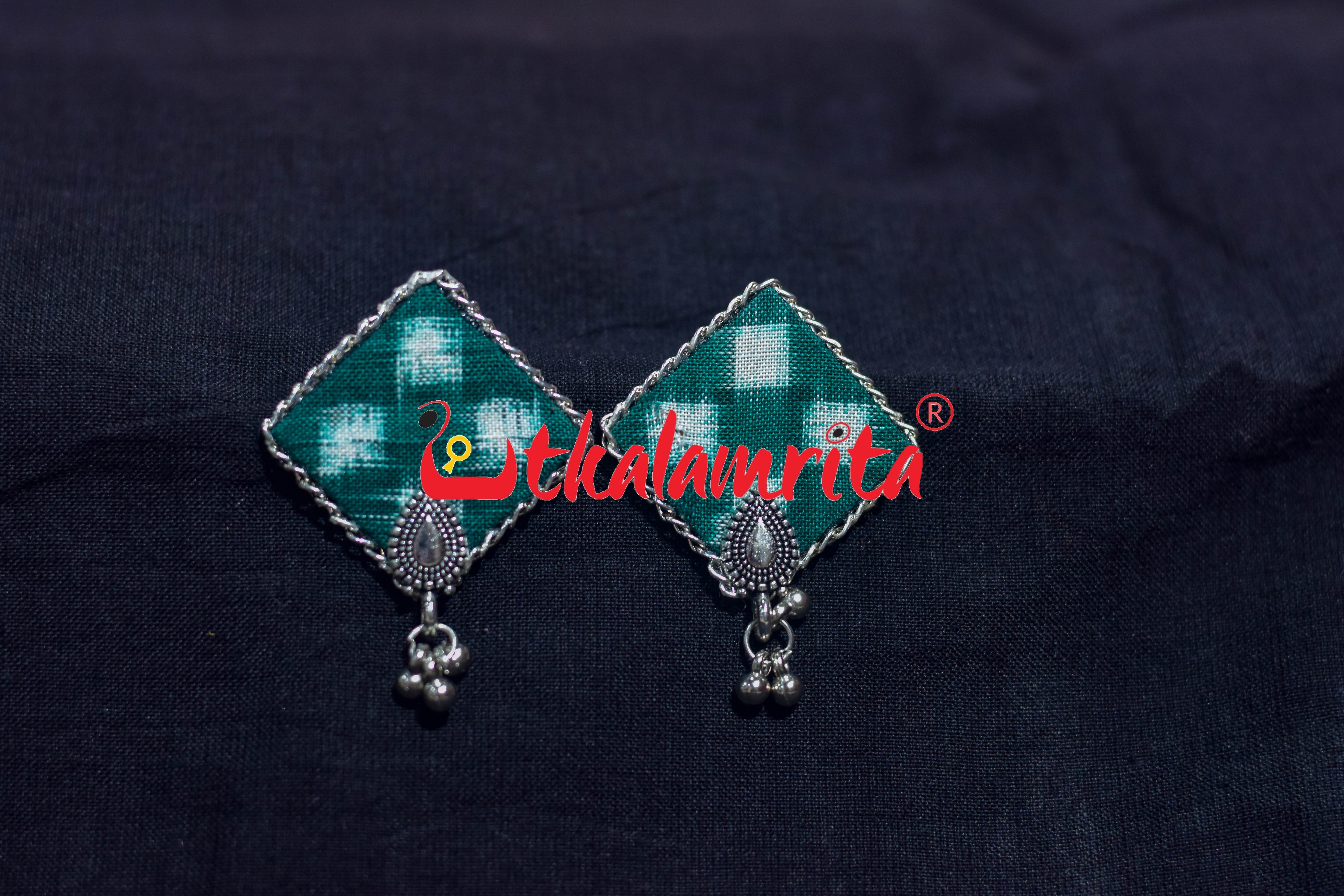 Green White Pasapali Silver Small Necklace Set
