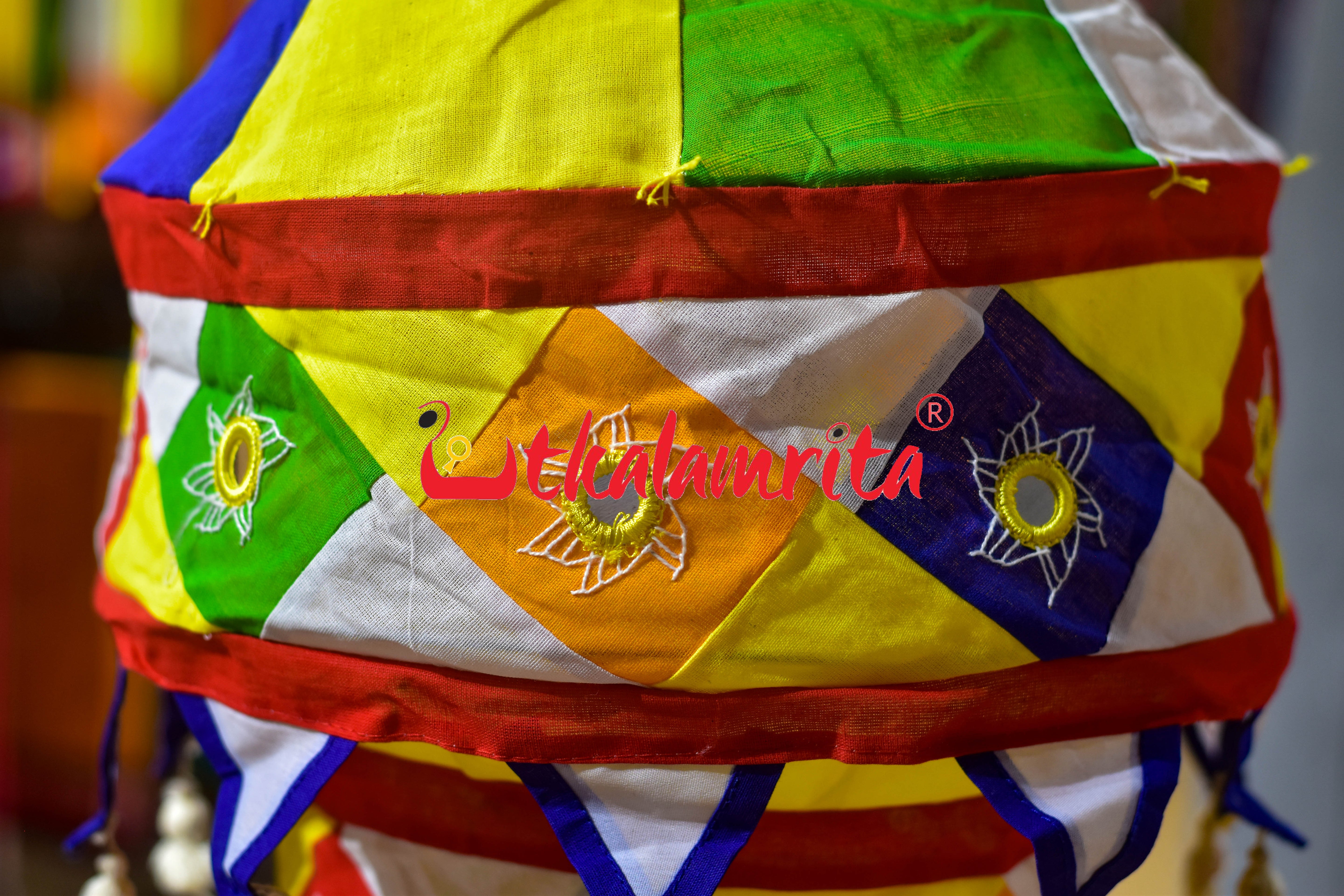 Multicolor White Special 3-Step Round Lampshade