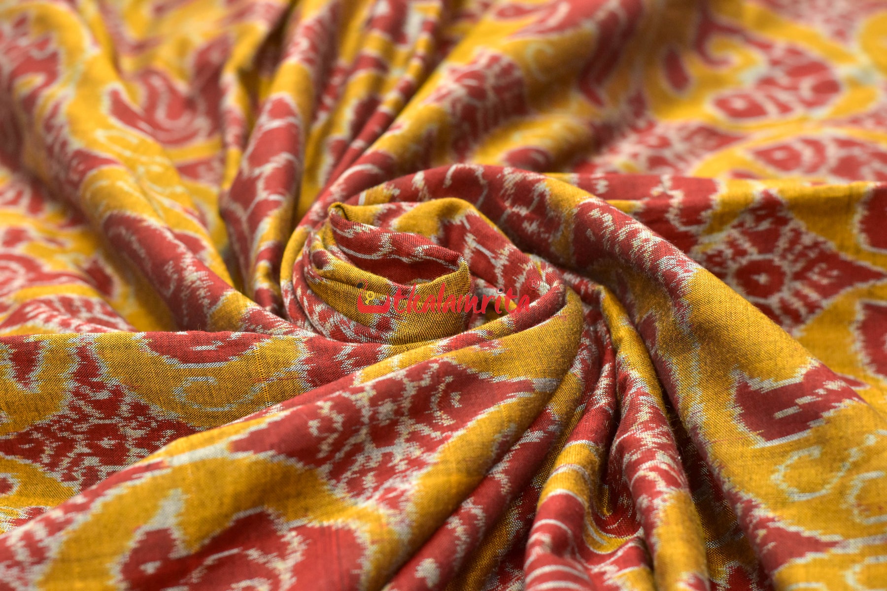 Golden Macha Hansa Sambalpuri Cotton (Fabric)