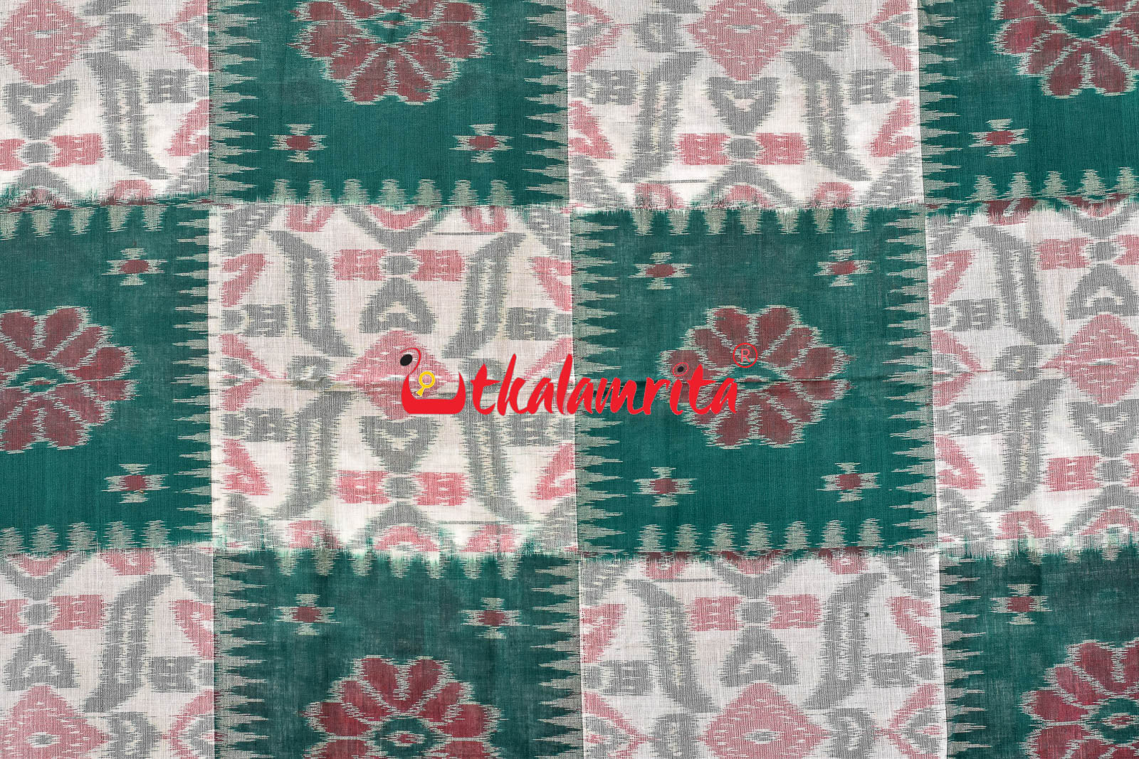 Box Computer Green Khandua Cotton Saree