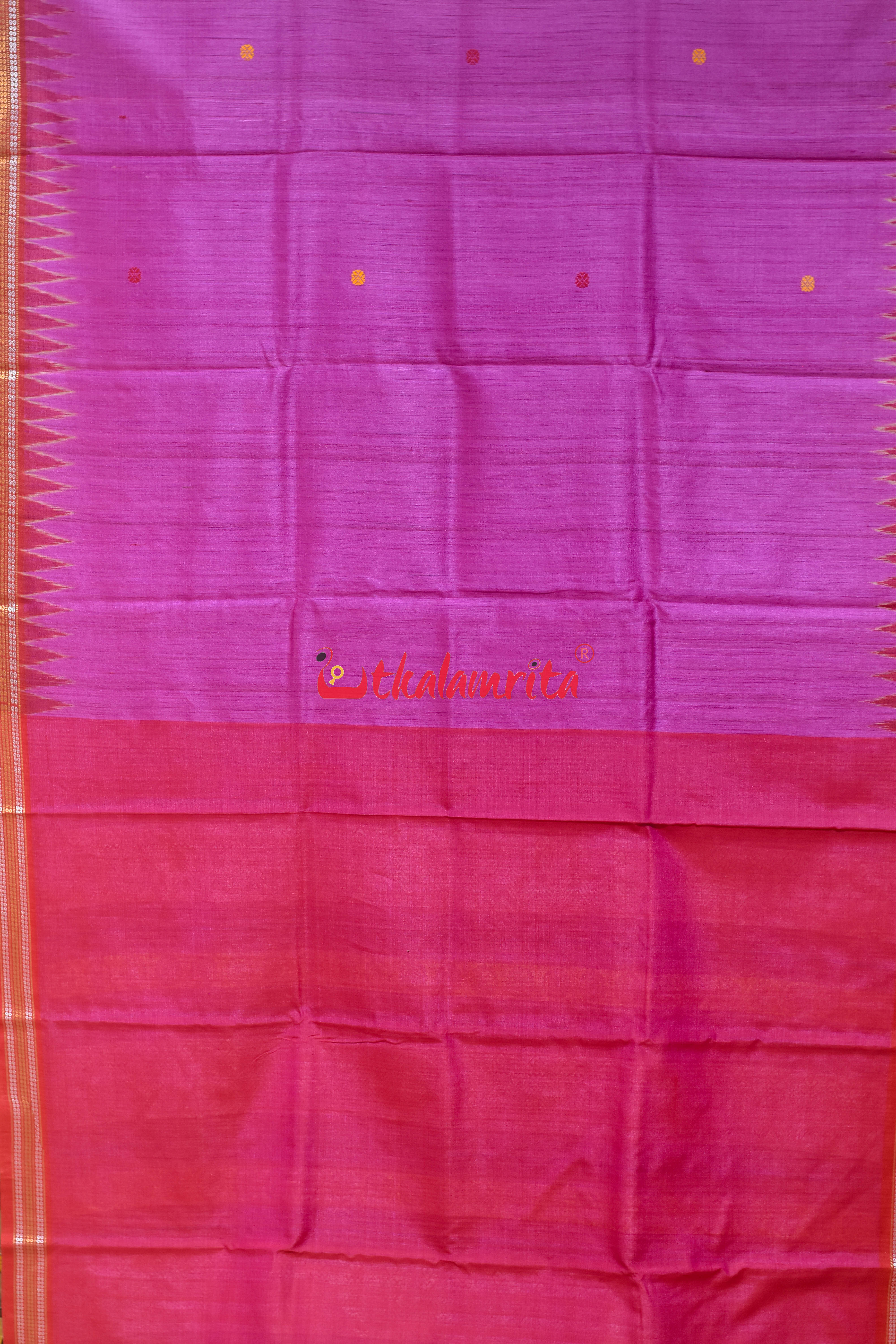 Rani Red Jala Gopalpur Tussar Silk Saree