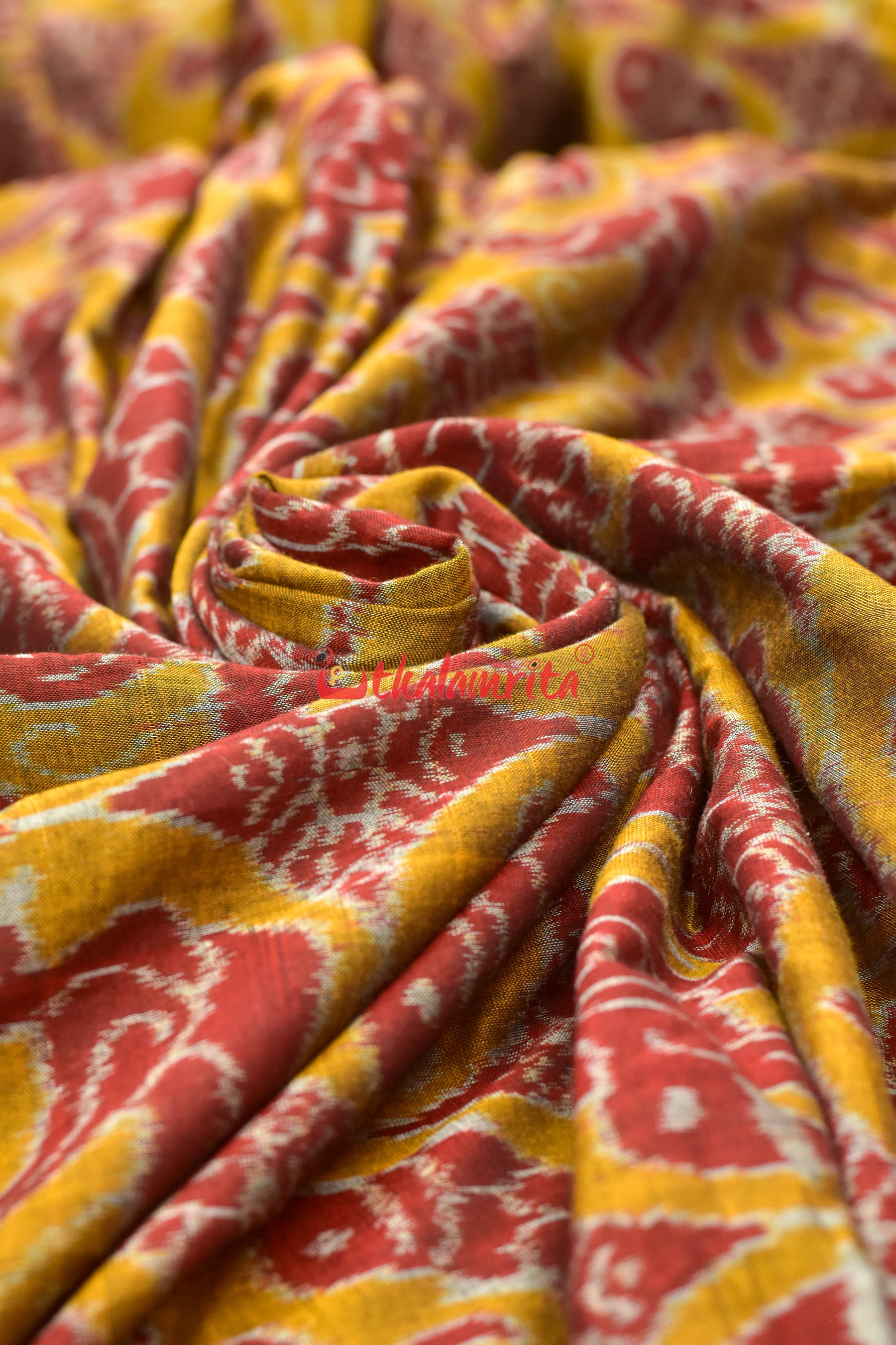 Golden Macha Hansa Sambalpuri Cotton (Fabric)