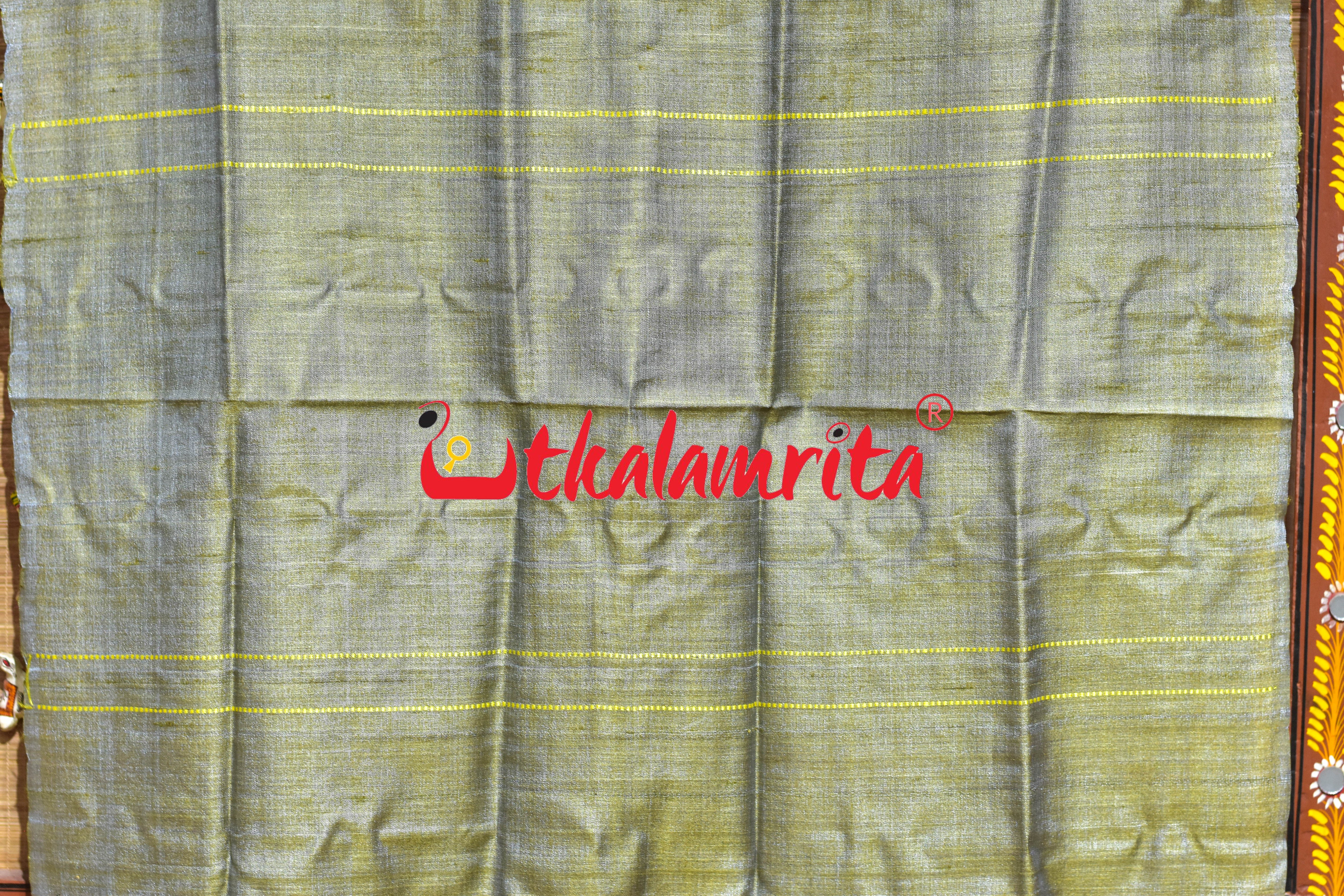 Olive Maroon Dongria Tussar Silk (Stole)
