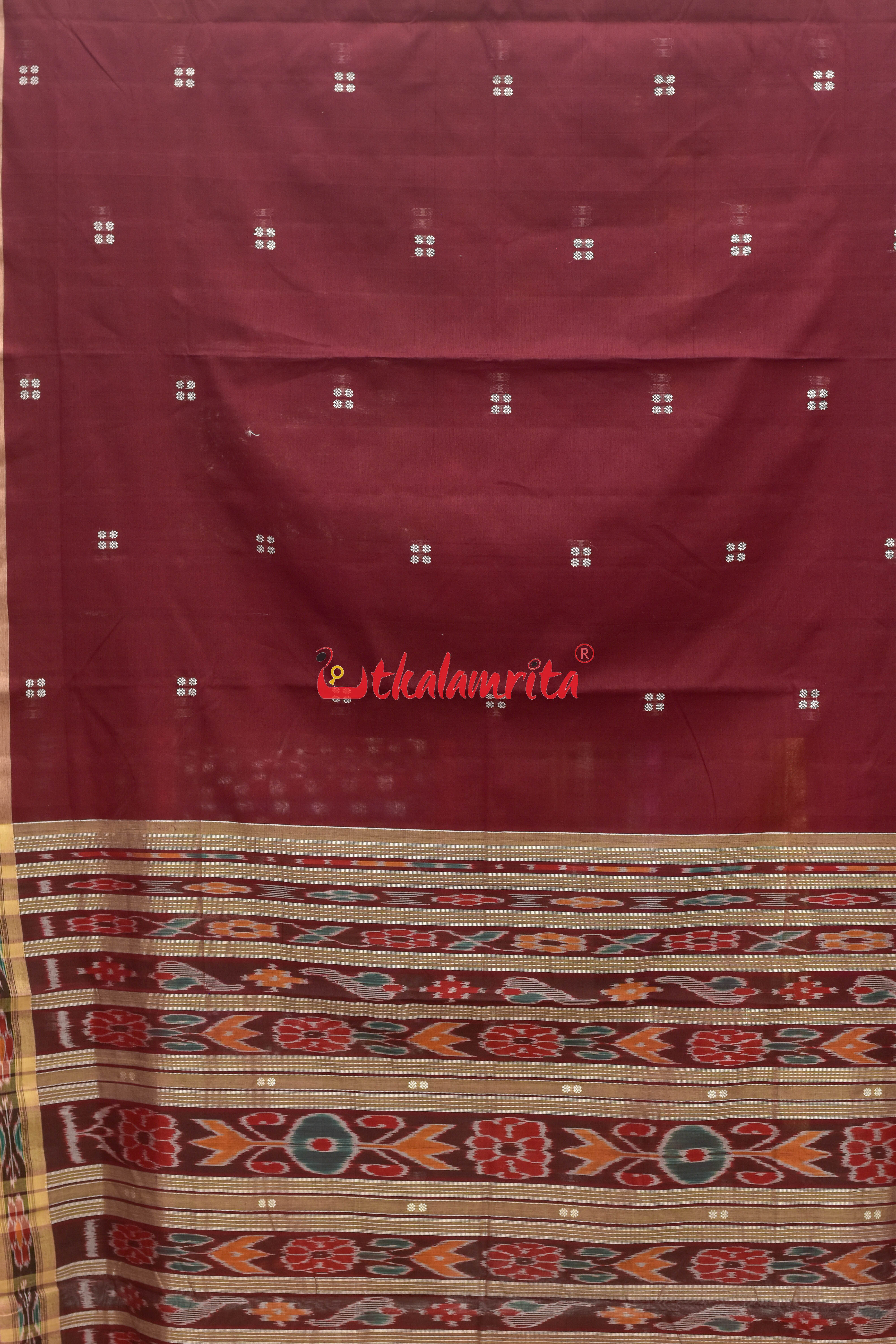Coffee Chandan Pittala Single Cotton Saree