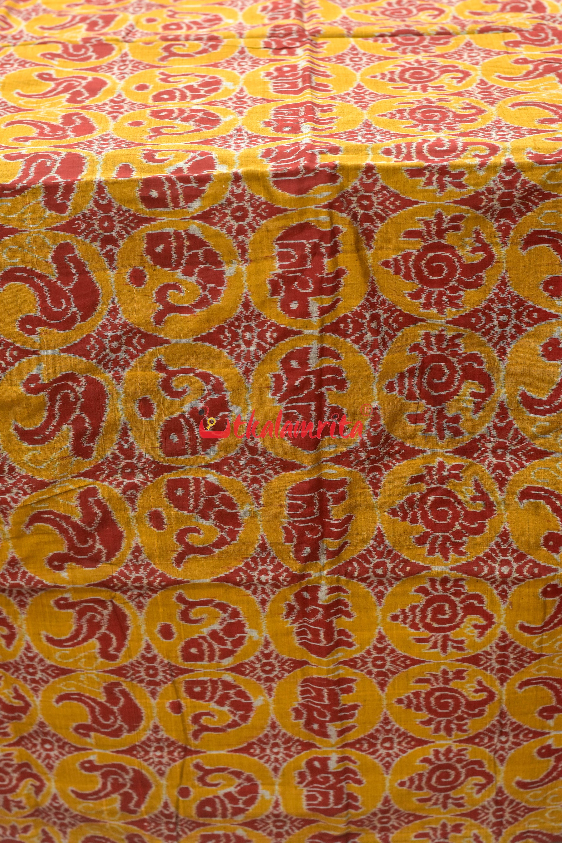 Golden Macha Hansa Sambalpuri Cotton (Fabric)