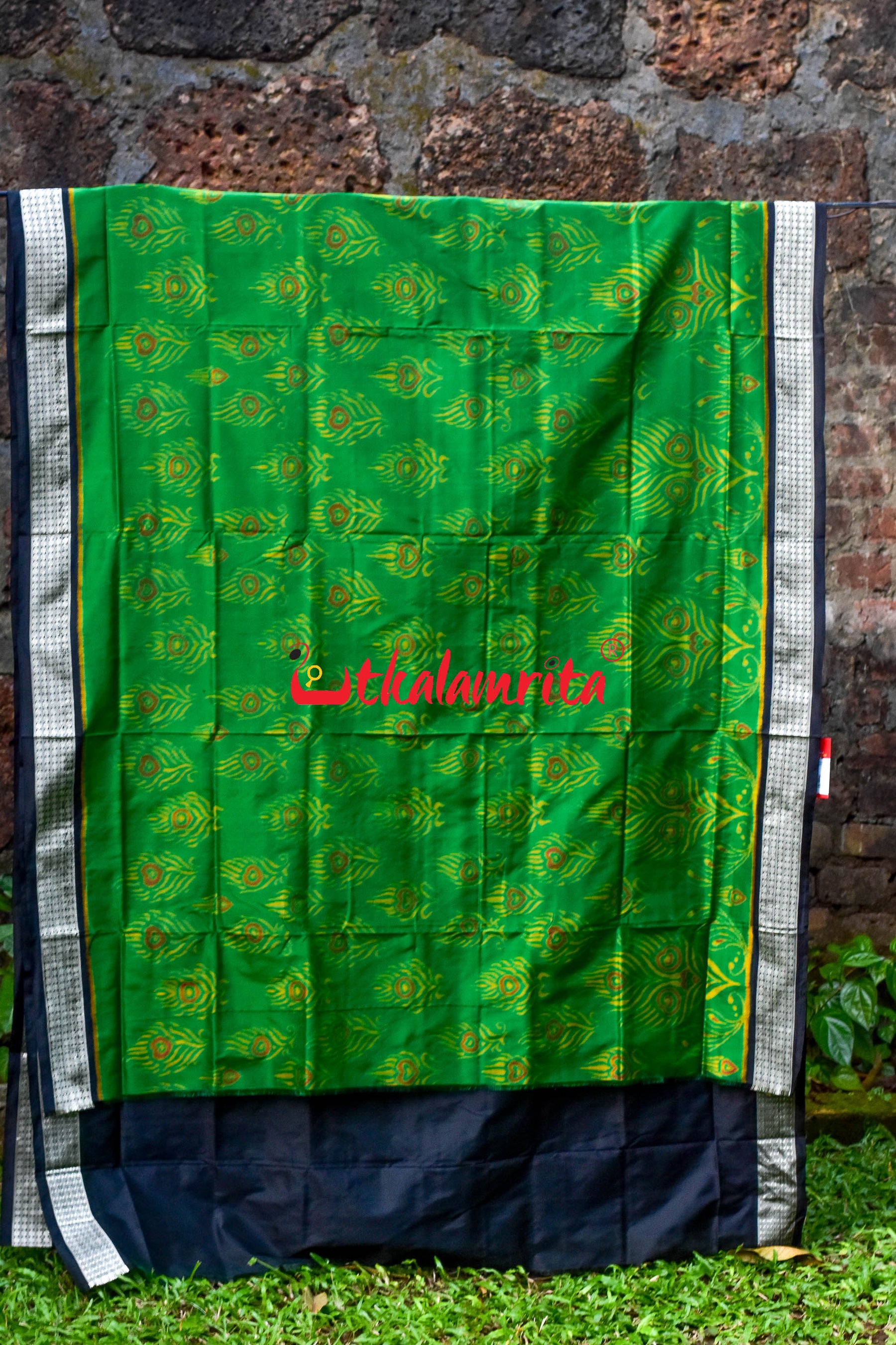 Mayura Green Sambalpuri Silk Saree